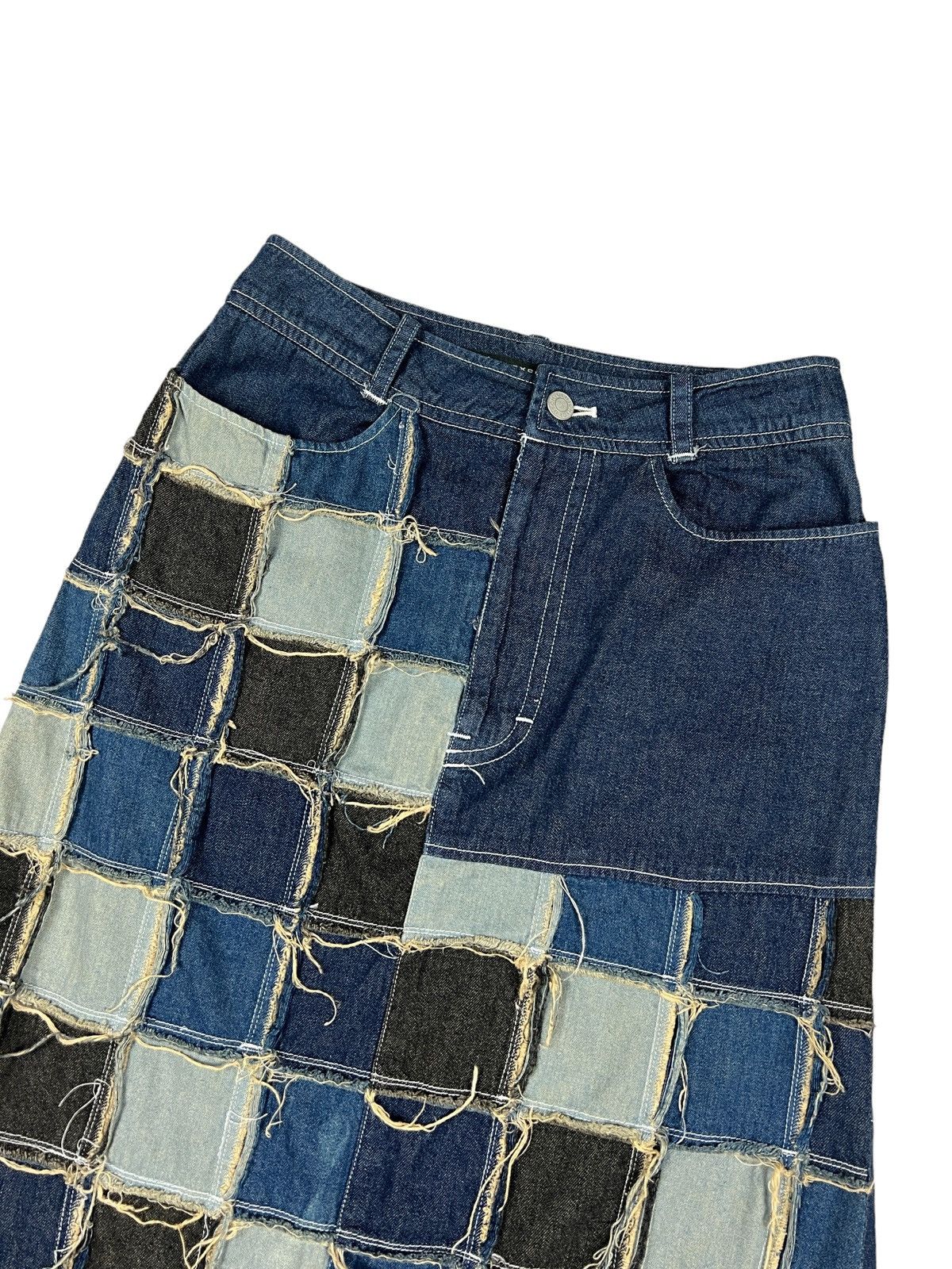 Hysteric Glamour Clutch 🇯🇵 Reconstructed Denim Maxi Skirt Size 27" / US 4 / IT 40 - 3 Thumbnail