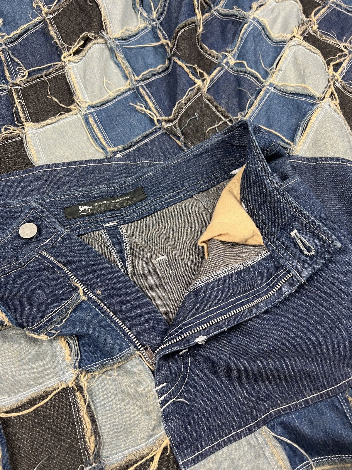 Hysteric Glamour Clutch 🇯🇵 Reconstructed Denim Maxi Skirt Size 27" / US 4 / IT 40 - 12 Thumbnail