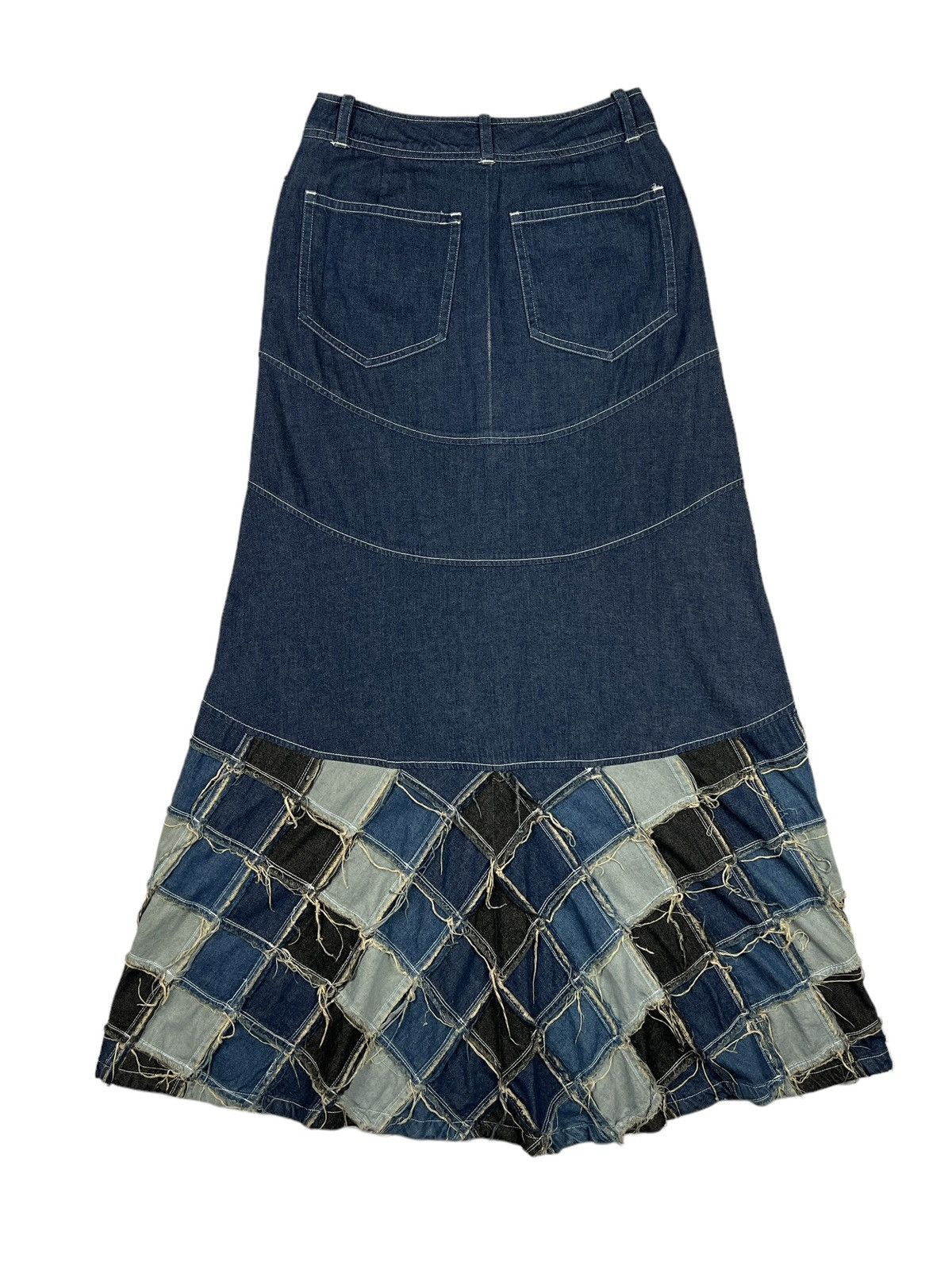 Hysteric Glamour Clutch 🇯🇵 Reconstructed Denim Maxi Skirt Size 27" / US 4 / IT 40 - 2 Thumbnail