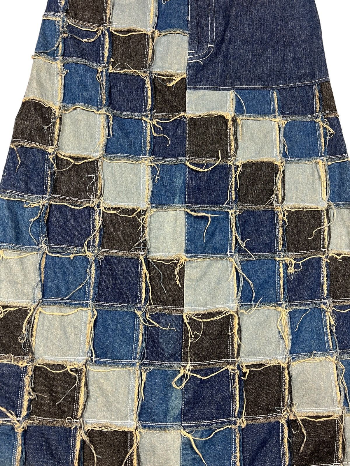 Hysteric Glamour Clutch 🇯🇵 Reconstructed Denim Maxi Skirt Size 27" / US 4 / IT 40 - 6 Thumbnail