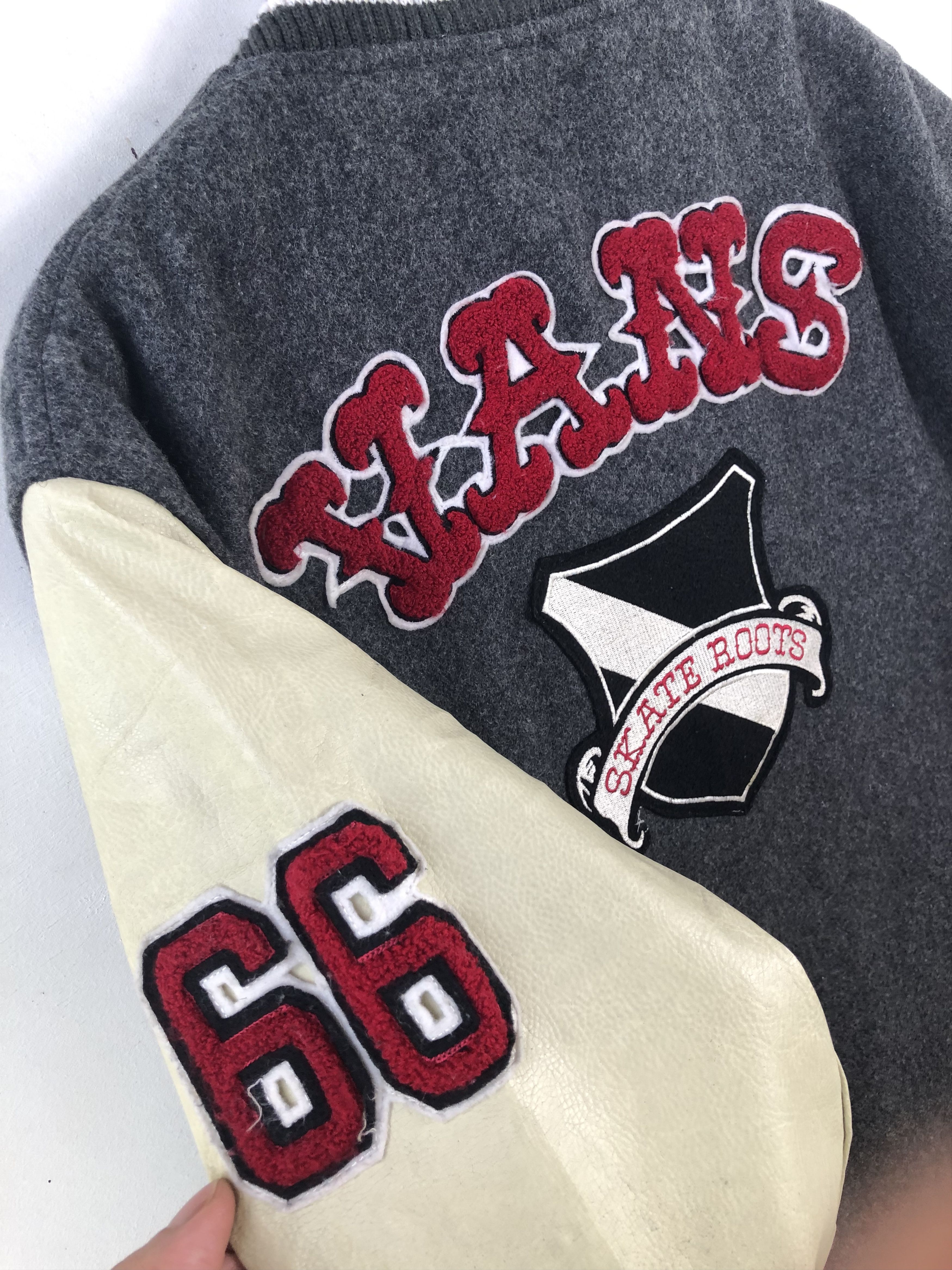 Vans RARE🔥VINTAGE VANS SKATE ROOTS WOOL VARSITY JACKET Size US L / EU 52-54 / 3 - 4 Thumbnail