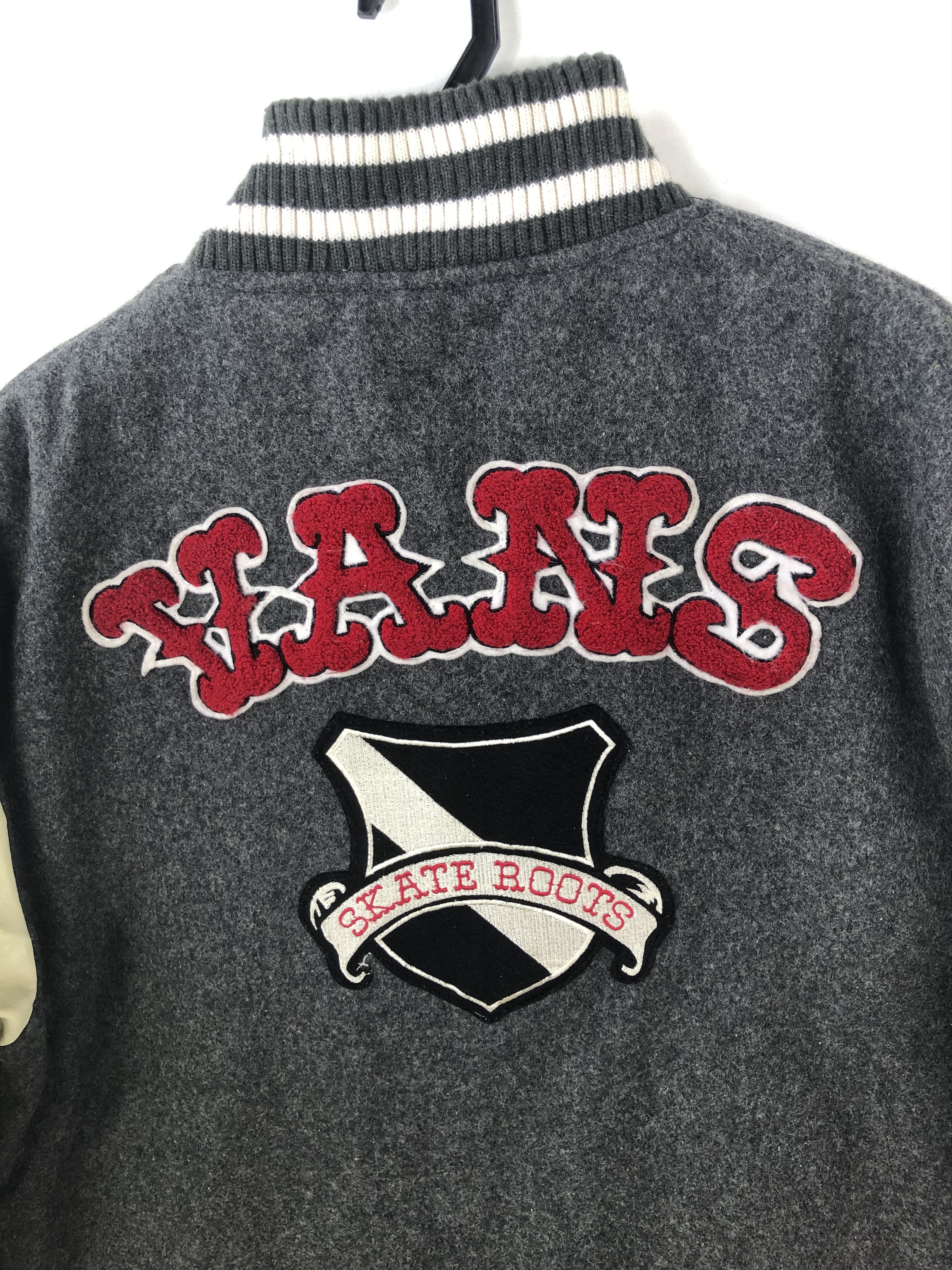 Vans RARE🔥VINTAGE VANS SKATE ROOTS WOOL VARSITY JACKET Size US L / EU 52-54 / 3 - 3 Thumbnail