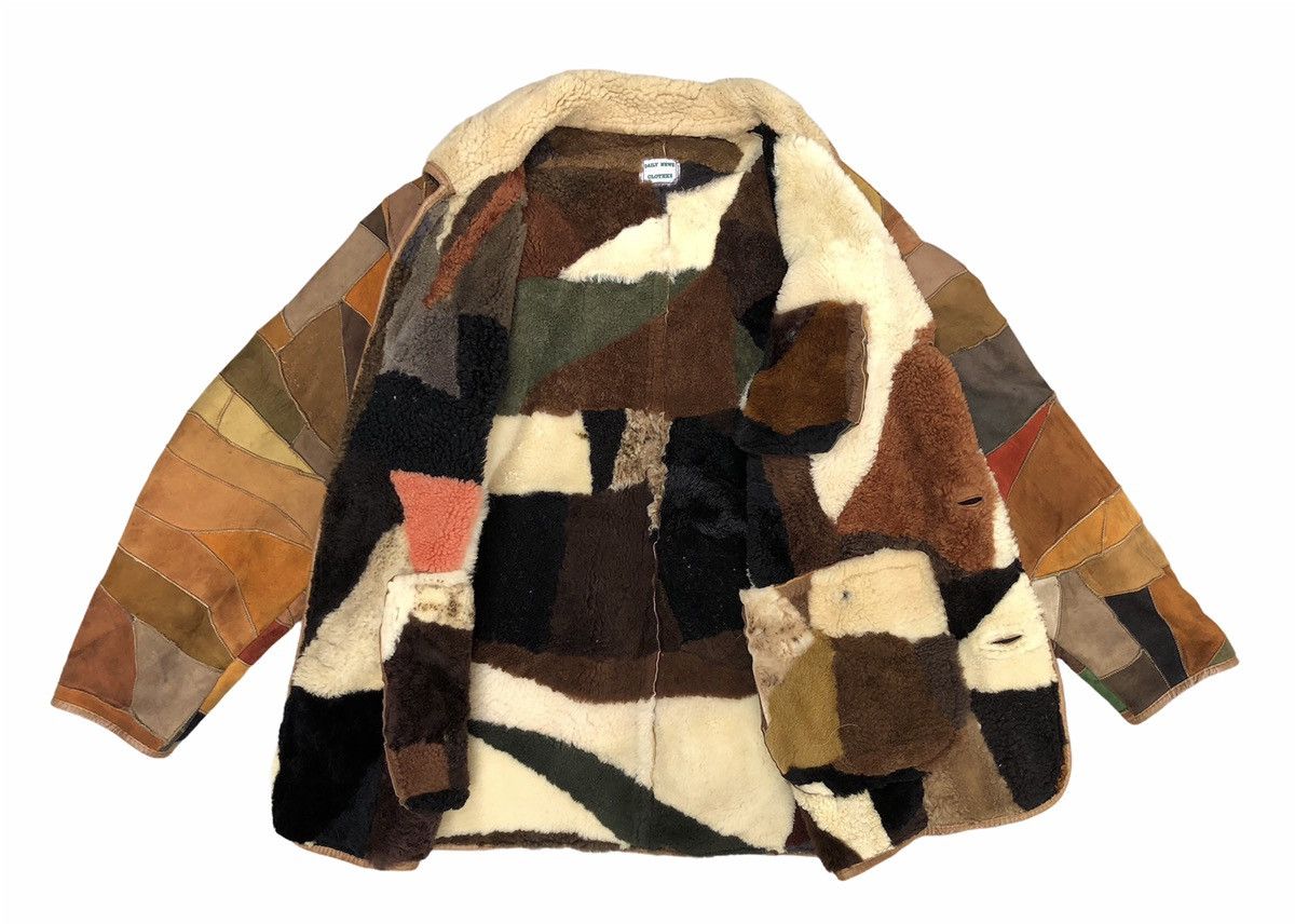 Genuine Leather Vintage Colourful Leather Patchwork Sherpa Heavy Jacket Size US M / EU 48-50 / 2 - 8 Thumbnail