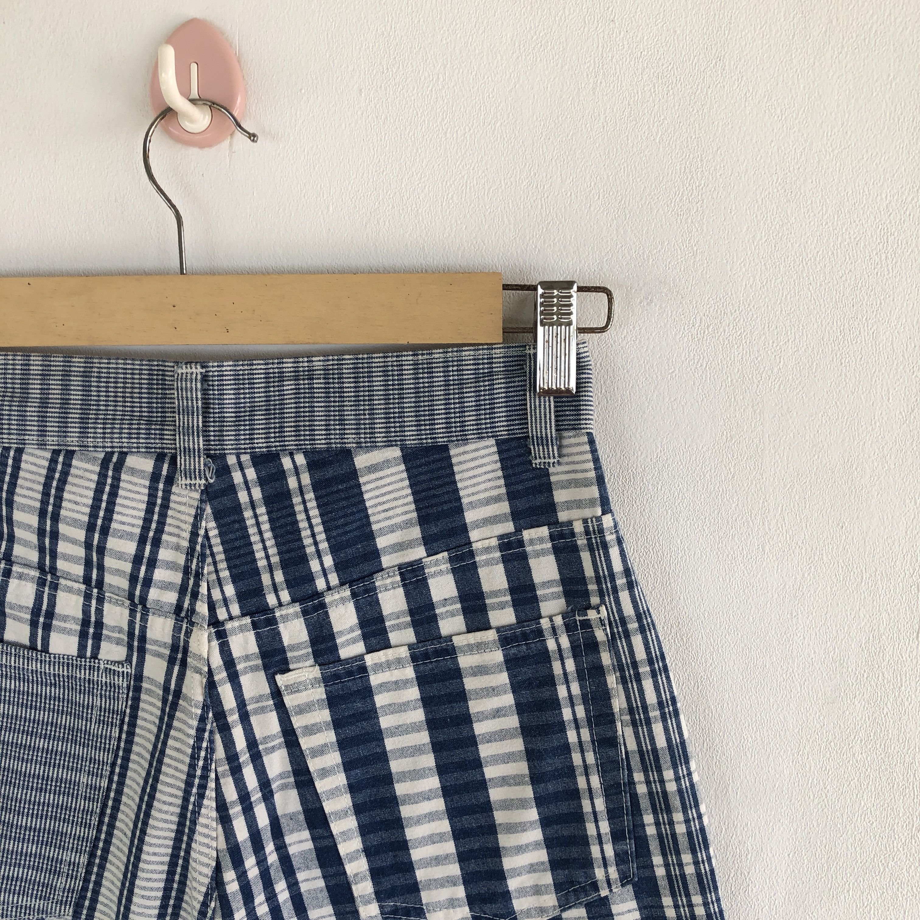 If Six Was Nine × Japanese Brand × Vintage Green Wood Trousers Stripe Pop Art alike Issey Miyake Pants Size 26" / US 2 / IT 38 - 7 Thumbnail