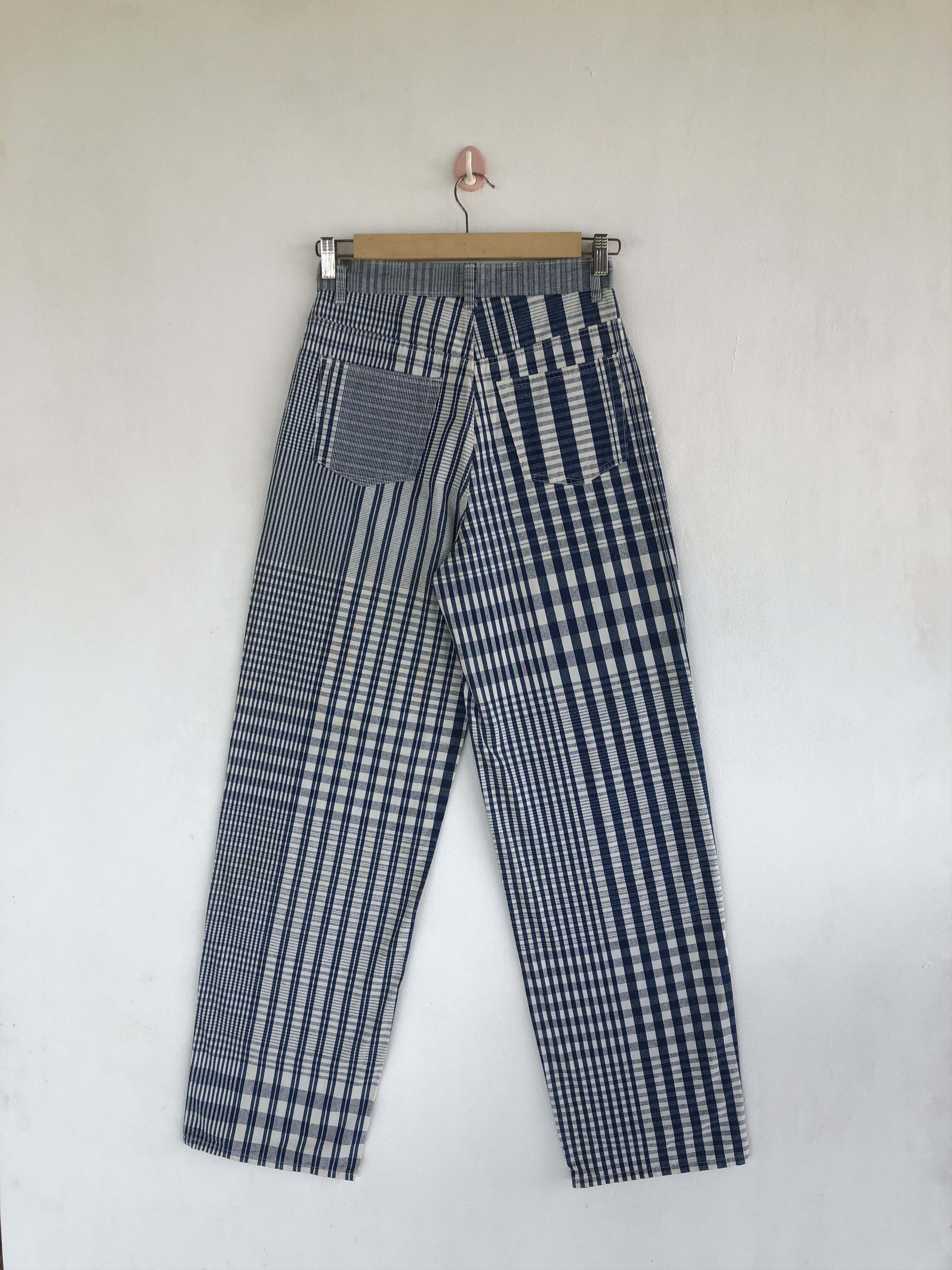 If Six Was Nine × Japanese Brand × Vintage Green Wood Trousers Stripe Pop Art alike Issey Miyake Pants Size 26" / US 2 / IT 38 - 2 Thumbnail