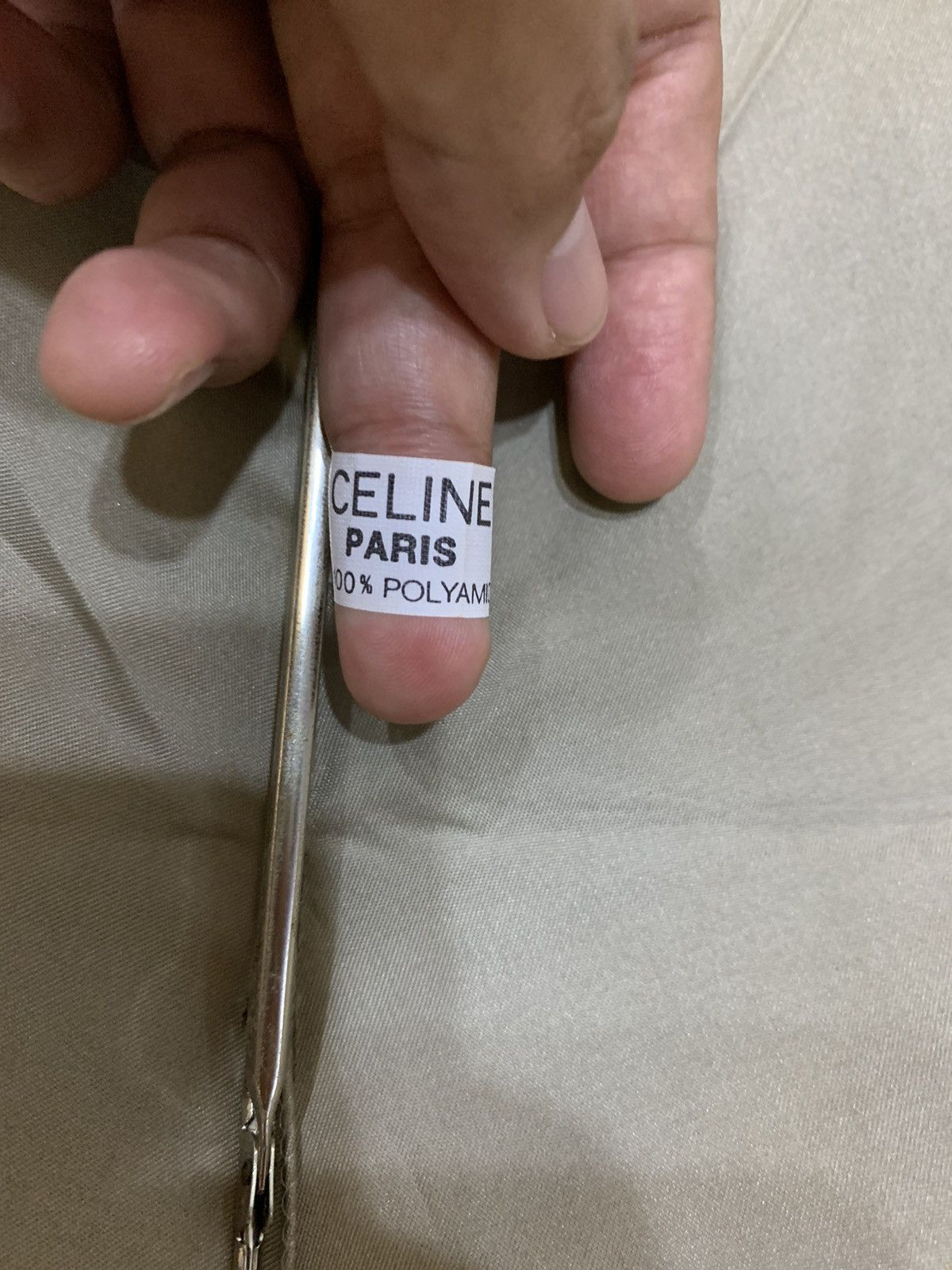 Celine × Vintage CELINE GOLD CHAIN RINGS MOTIVE UMBRELLA Size 38 - 7 Thumbnail