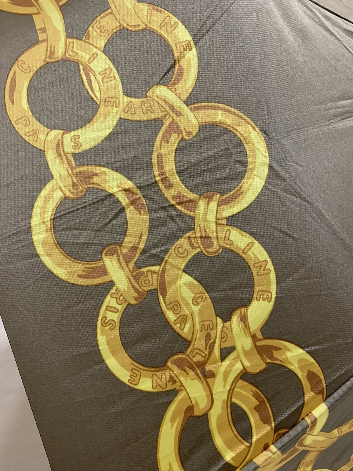 Celine × Vintage CELINE GOLD CHAIN RINGS MOTIVE UMBRELLA Size 38 - 11 Thumbnail