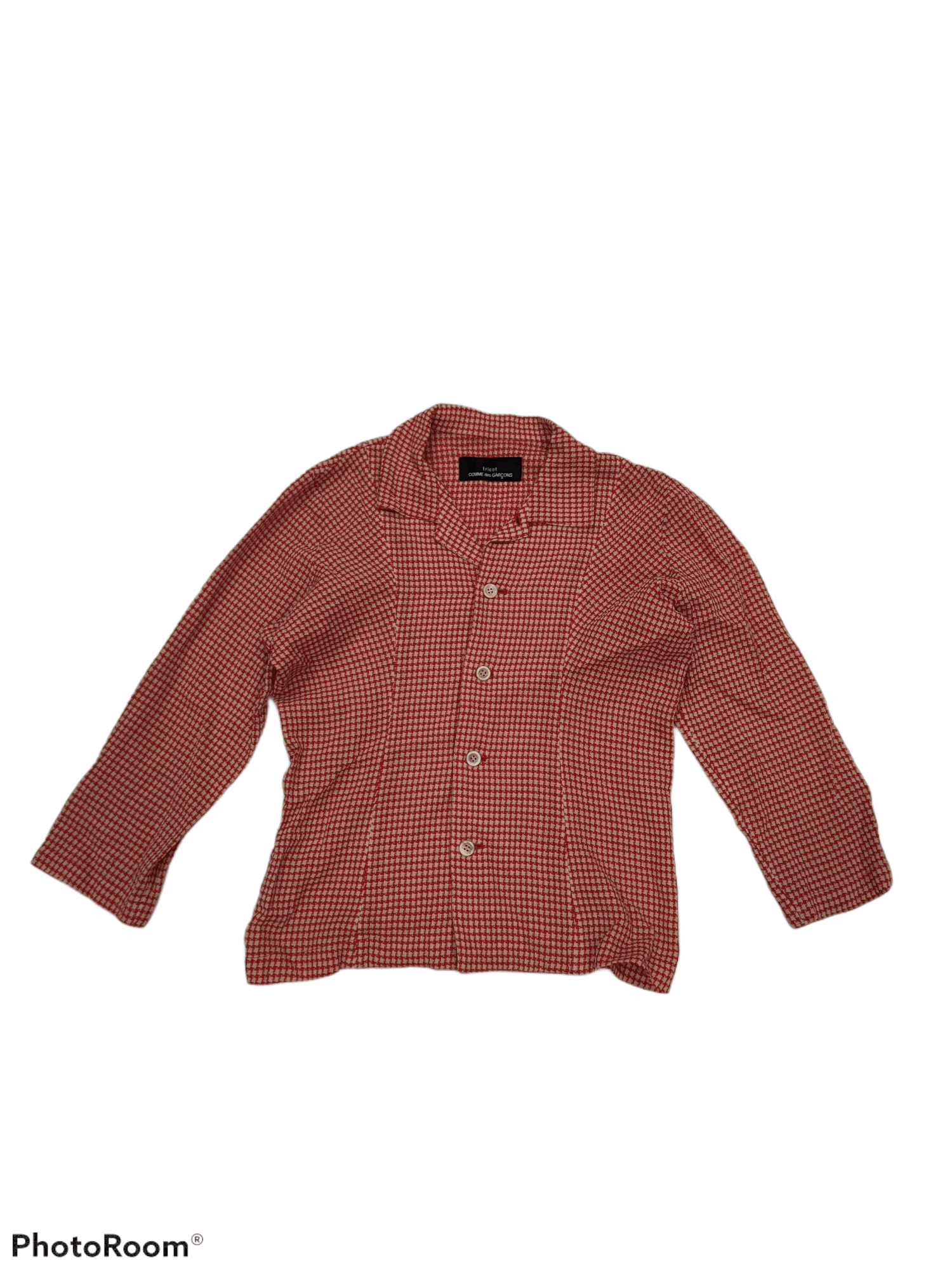 Comme des Garcons VINTAGE CDG TRICOT HOUNDSTOOTH PATTERN TOP SHIRT Size US XS / EU 42 / 0 - 1 Thumbnail