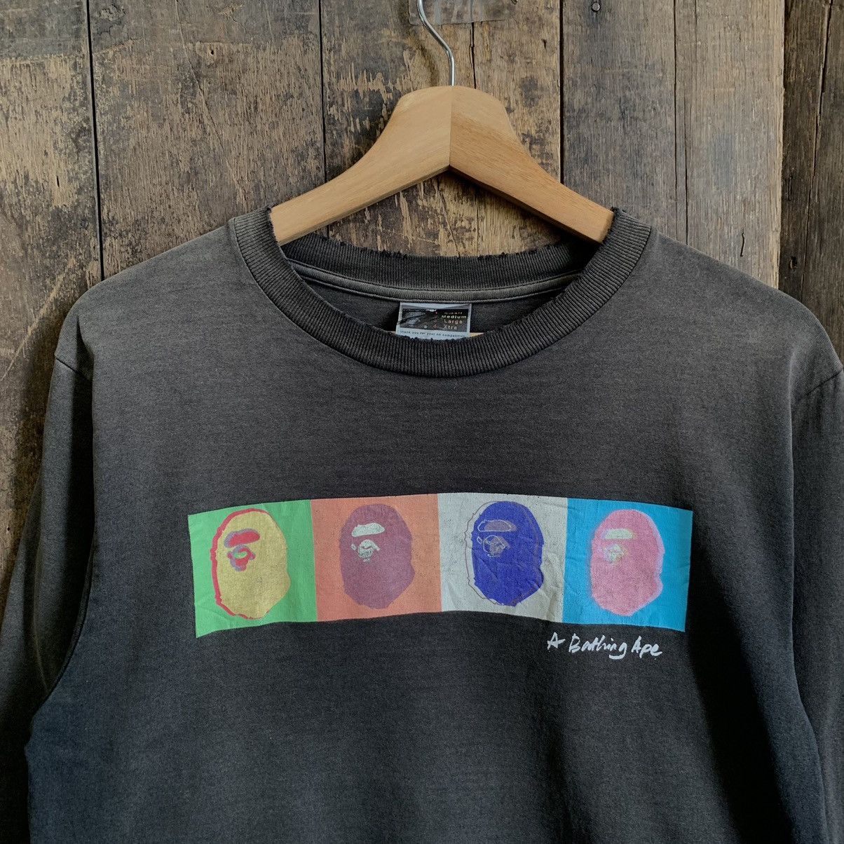Bape Vintage A Bathing Ape Sunfaded Crewneck Sweatshirt Size US M / EU 48-50 / 2 - 2 Thumbnail