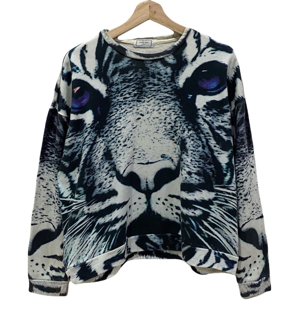 image of Archival Clothing x Avant Garde achievers Made In Japan Tiger Full Print Sweatshirt in Tiger Print 