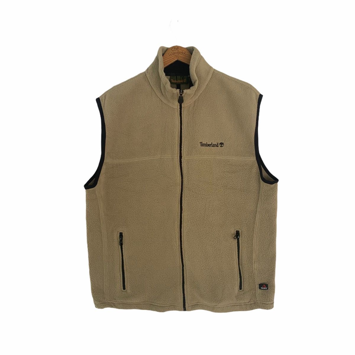 image of Timberland Fleece Vest in Light Brown, Men's (Size Medium)