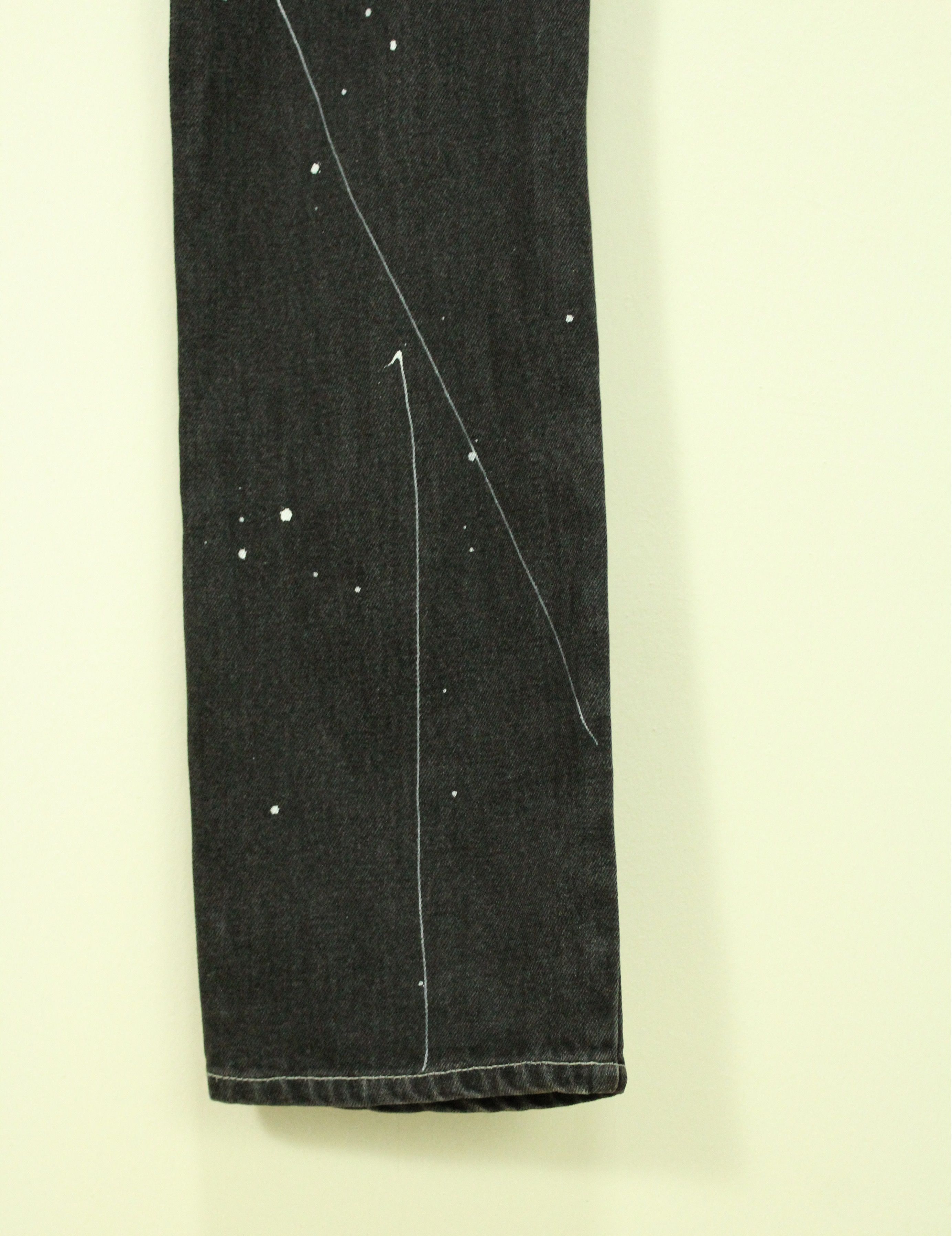 Japanese Brand VACHE Denim Jeans Patchwork Paint Splatter Black Size US 28 / EU 44 - 15 Thumbnail