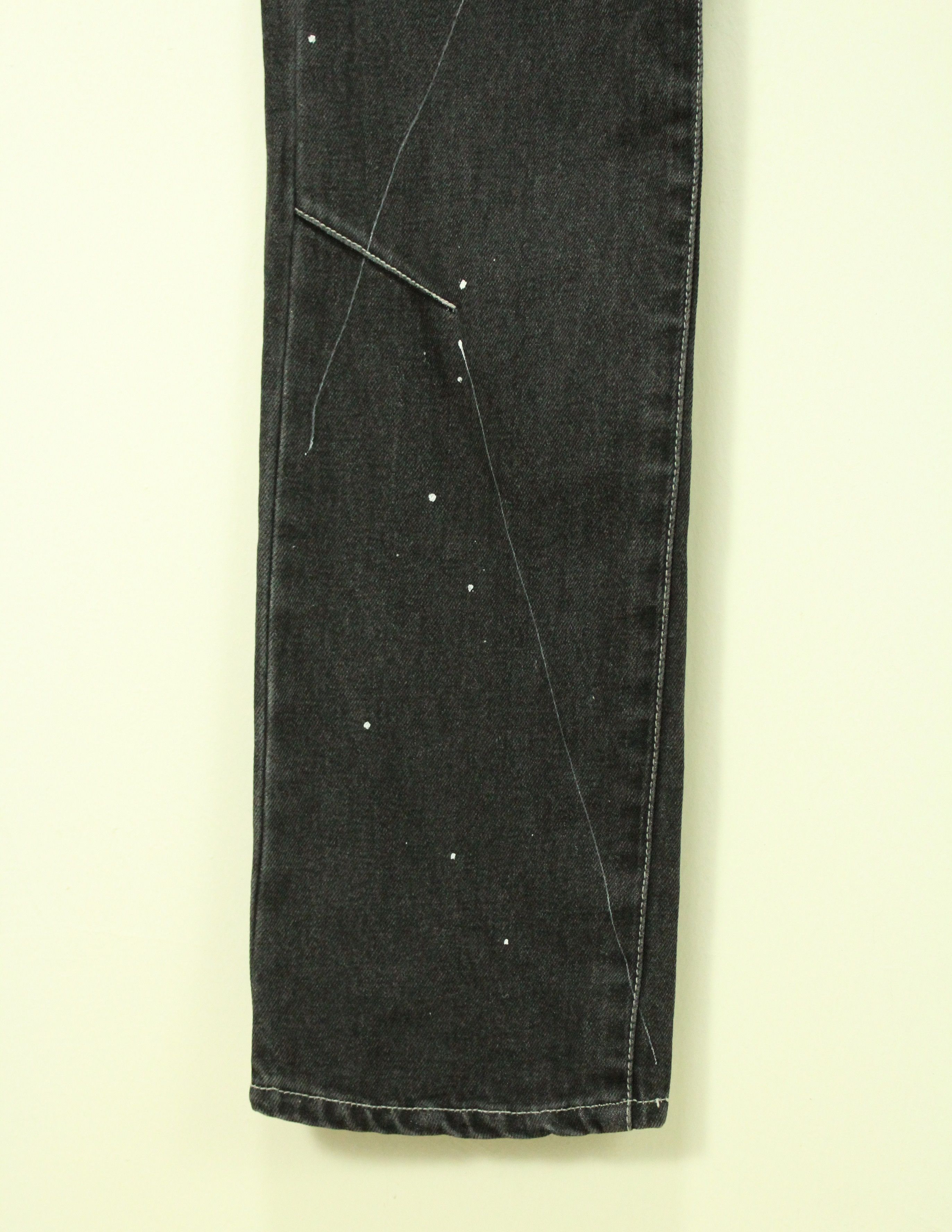 Japanese Brand VACHE Denim Jeans Patchwork Paint Splatter Black Size US 28 / EU 44 - 7 Thumbnail