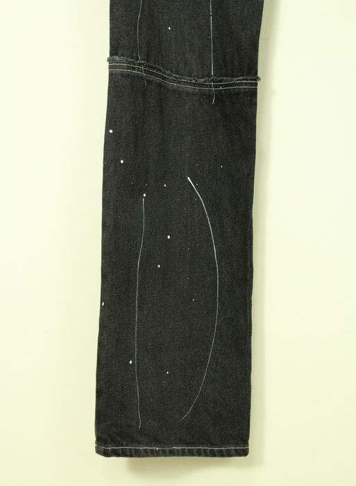 Patchwork Paint Splatter Jeans Black