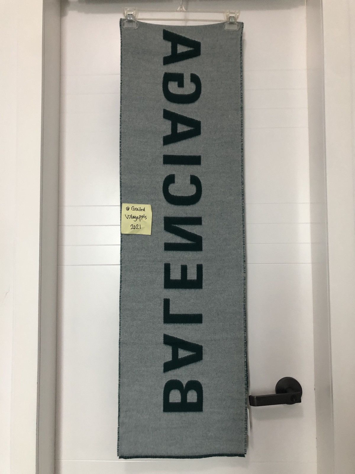 Balenciaga Balenciaga Logo-Jacquard Wool Scarf Size ONE SIZE - 2 Thumbnail