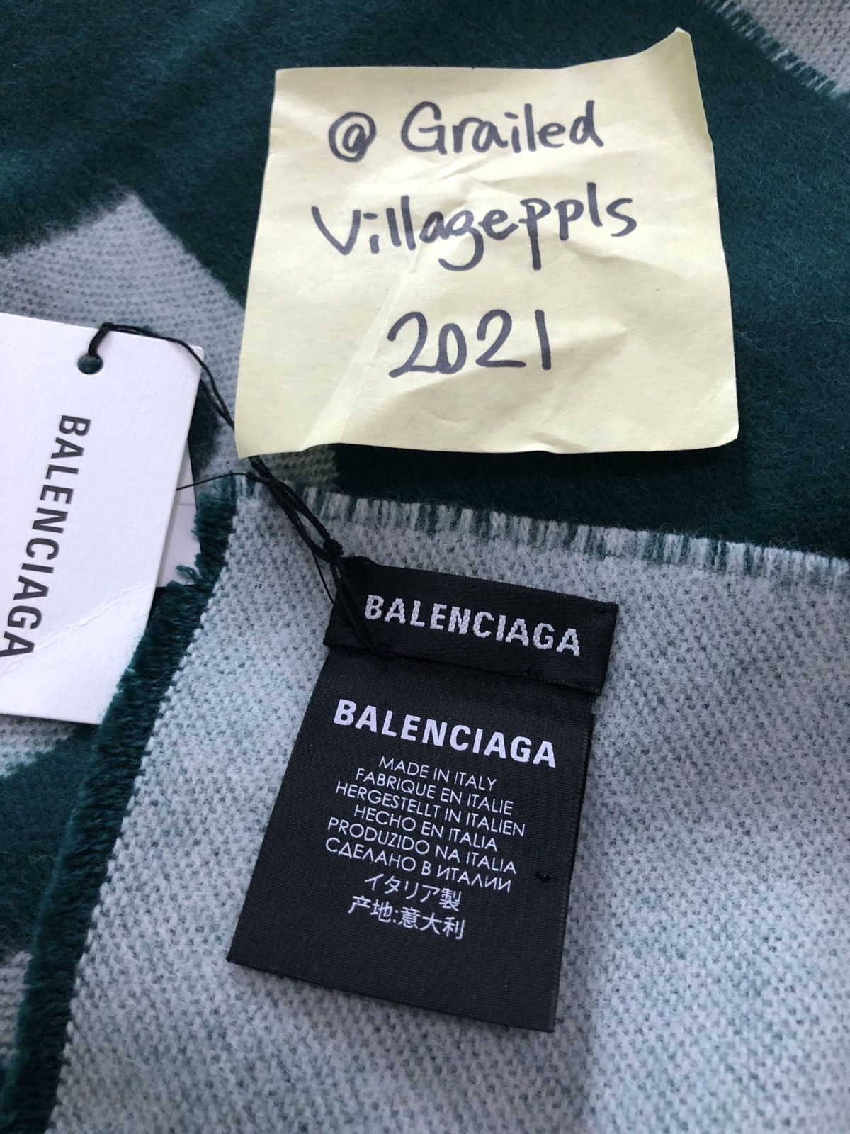 Balenciaga Balenciaga Logo-Jacquard Wool Scarf Size ONE SIZE - 6 Thumbnail