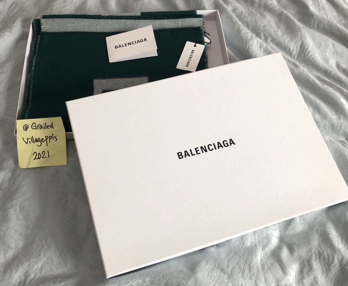 Balenciaga Balenciaga Logo-Jacquard Wool Scarf Size ONE SIZE - 10 Thumbnail