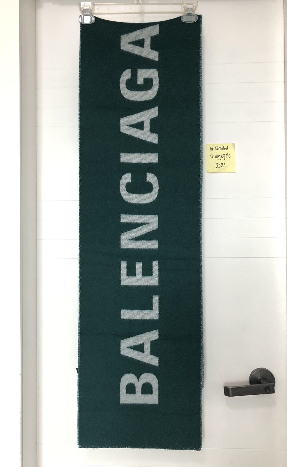 Balenciaga Balenciaga Logo-Jacquard Wool Scarf Size ONE SIZE - 1 Thumbnail