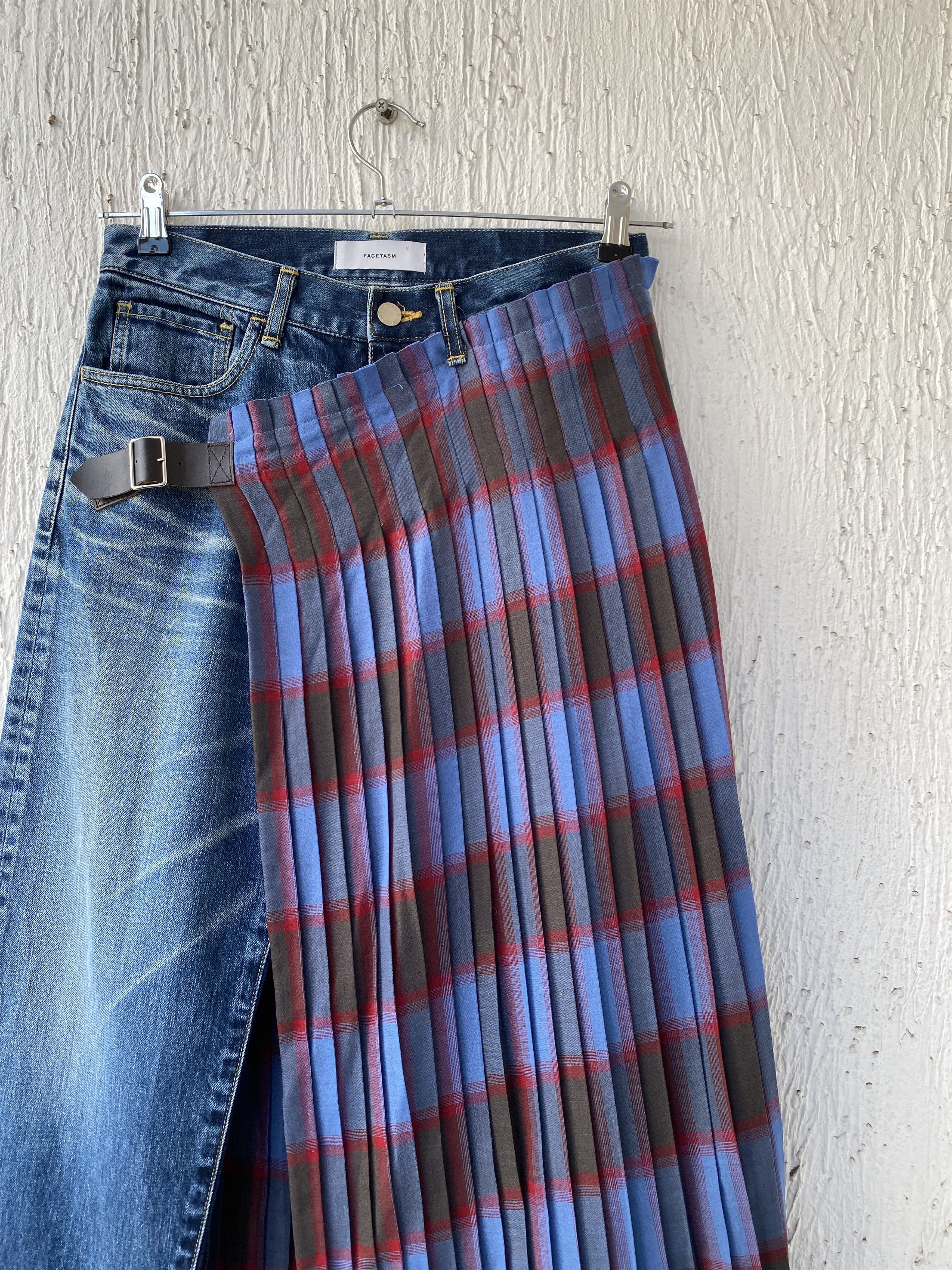Facetasm BNWOT SS17 runway pleated skirt jeans Size US 28 / EU 44 - 2 Thumbnail