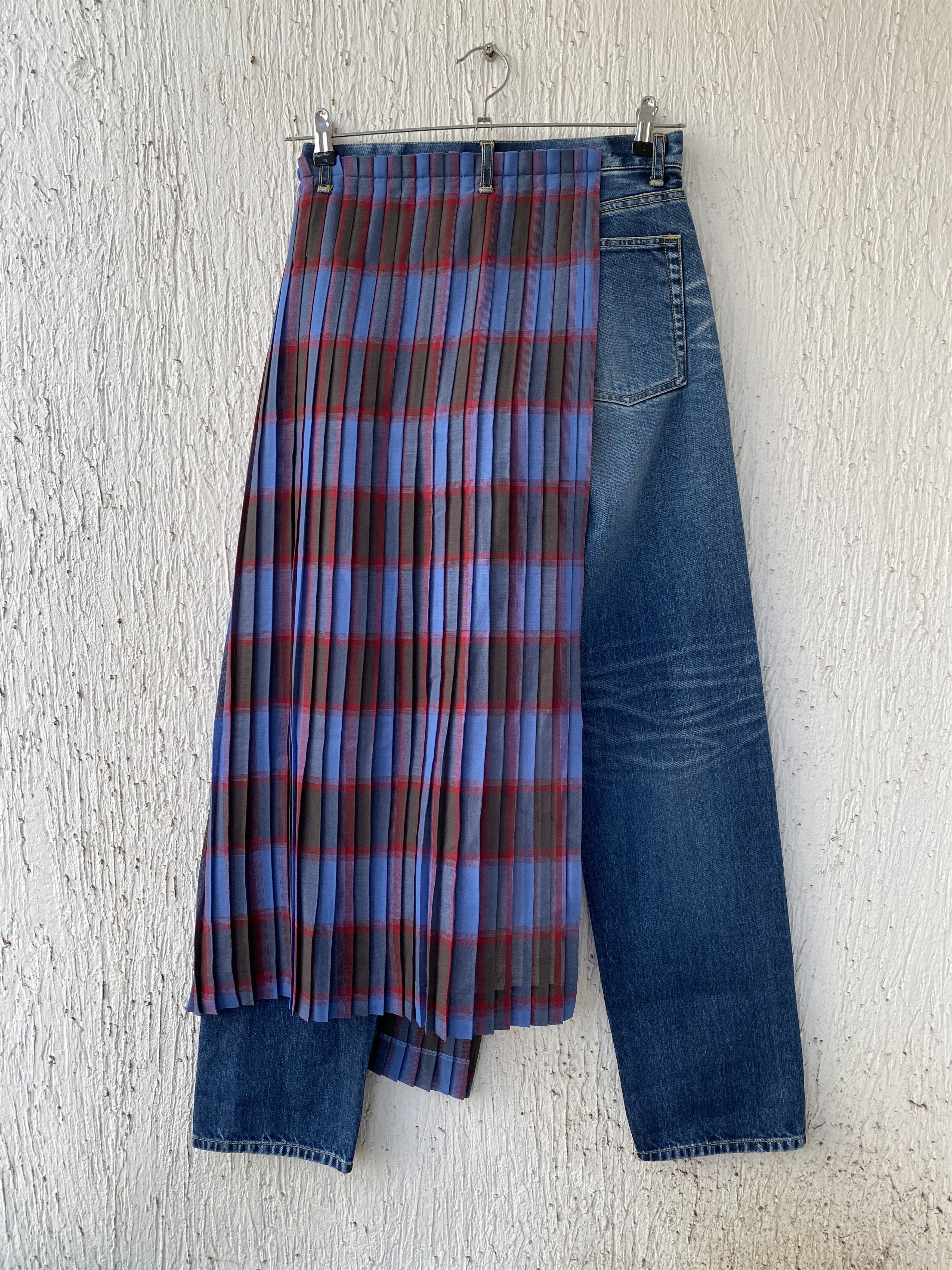 Facetasm BNWOT SS17 runway pleated skirt jeans Size US 28 / EU 44 - 4 Thumbnail