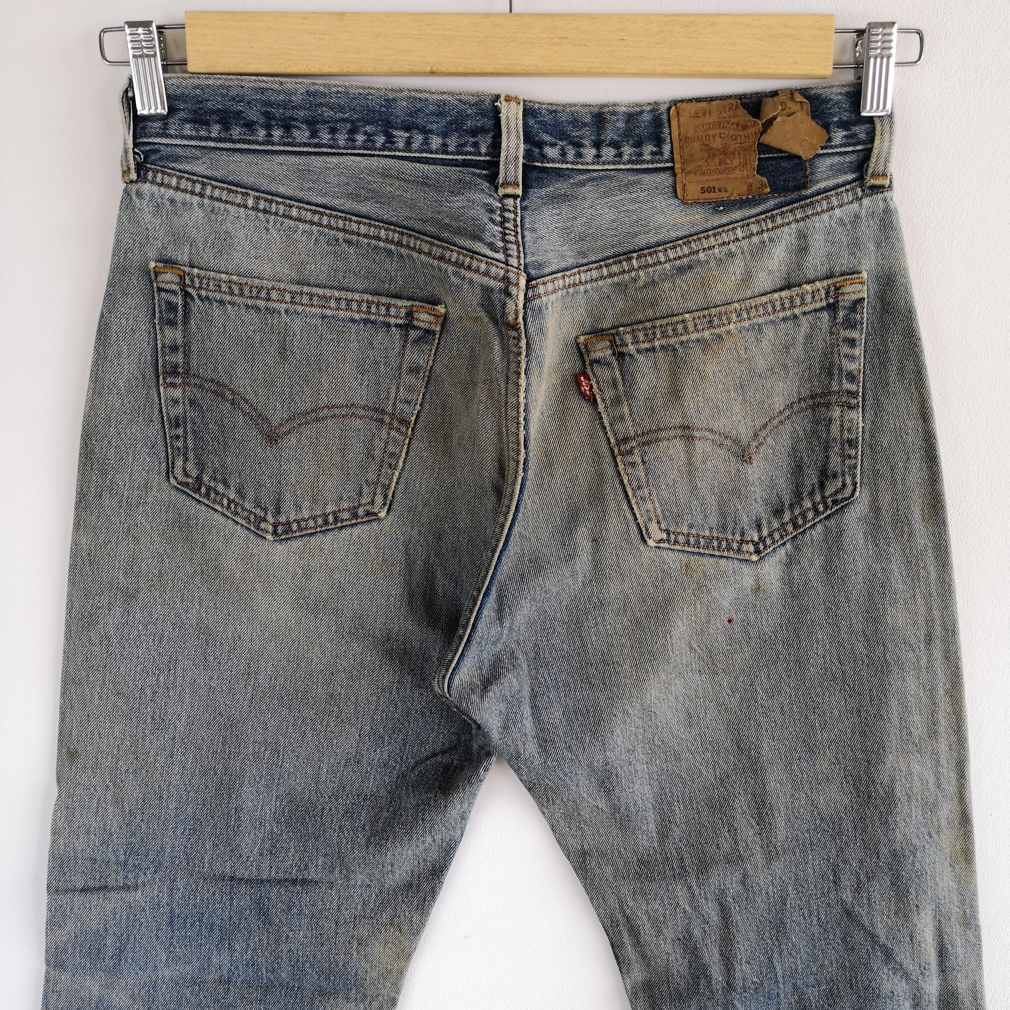 Levi's Vintage Levis 501xx Distressed Jeans Levi's Mud Wash Denim Size US 32 / EU 48 - 6 Thumbnail