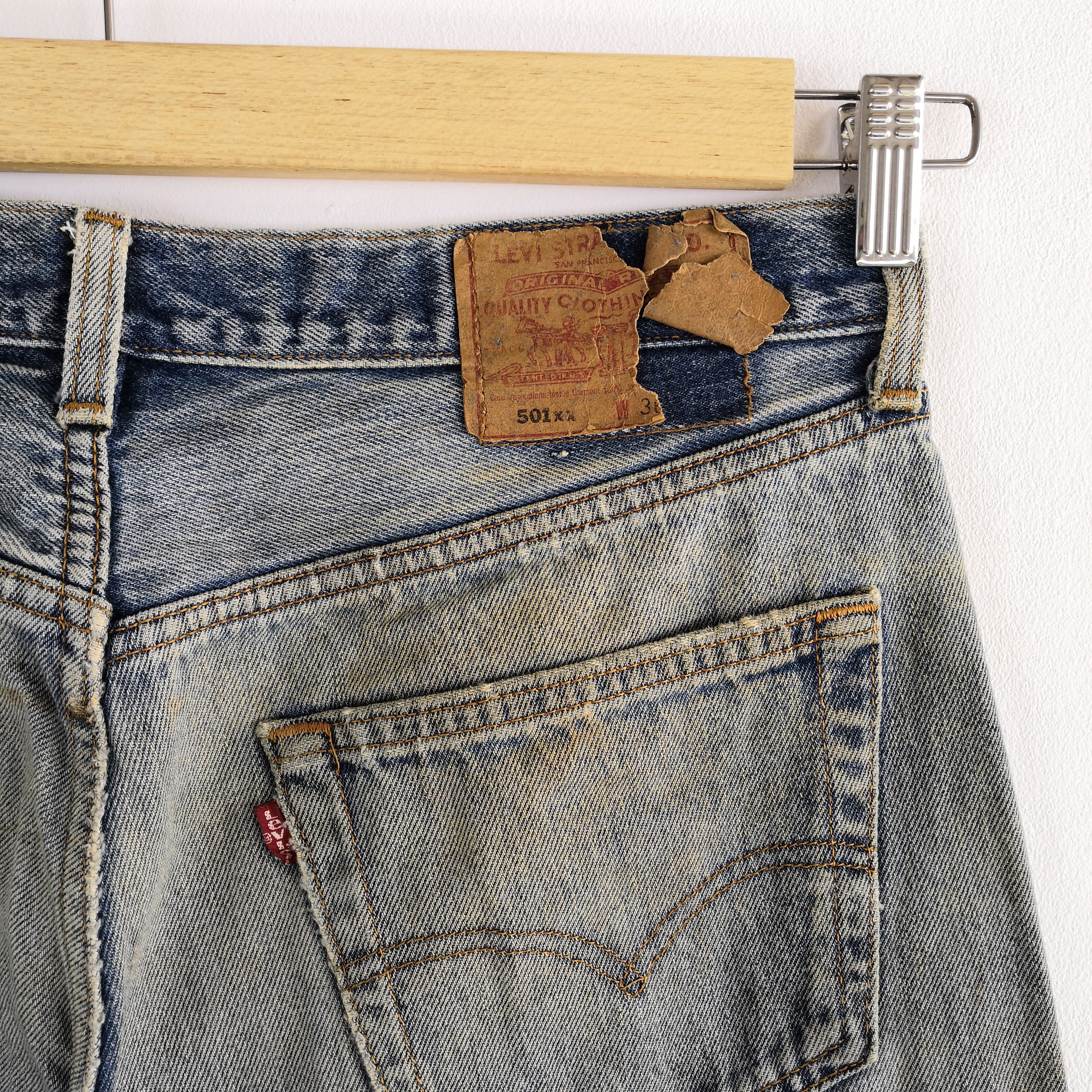 Levi's Vintage Levis 501xx Distressed Jeans Levi's Mud Wash Denim Size US 32 / EU 48 - 7 Thumbnail