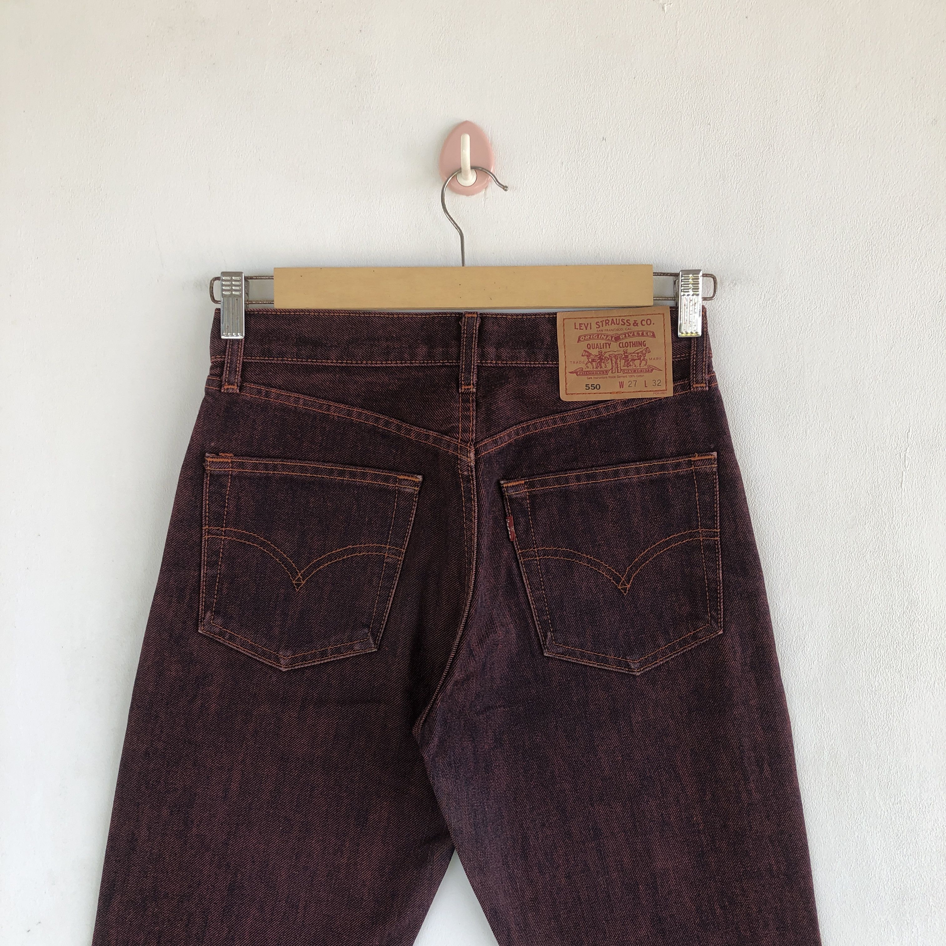 Levi's Vintage Levi's Jeans Purple Flare Levis 550 Denim Pants Size 26" / US 2 / IT 38 - 6 Thumbnail