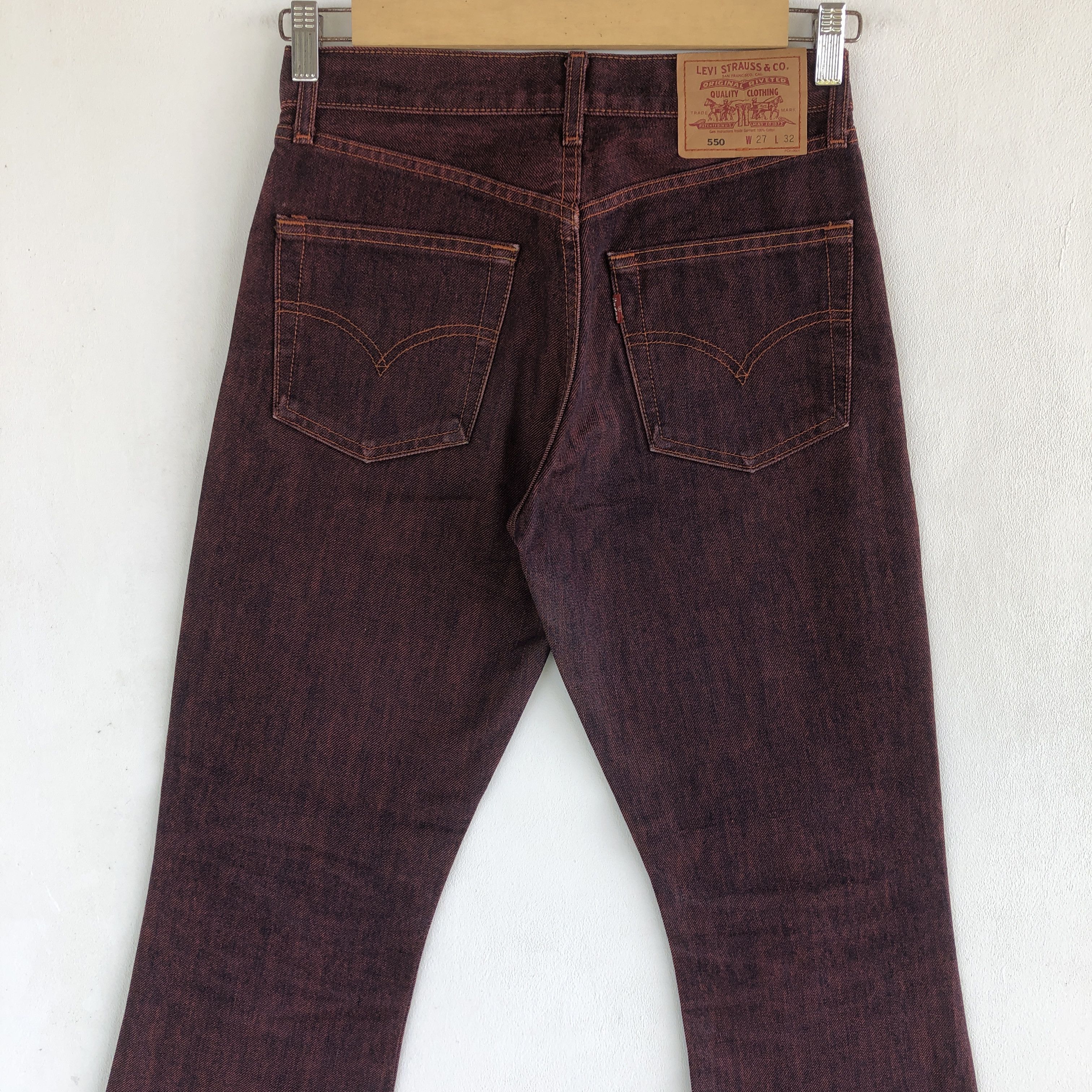 Levi's Vintage Levi's Jeans Purple Flare Levis 550 Denim Pants Size 26" / US 2 / IT 38 - 4 Thumbnail