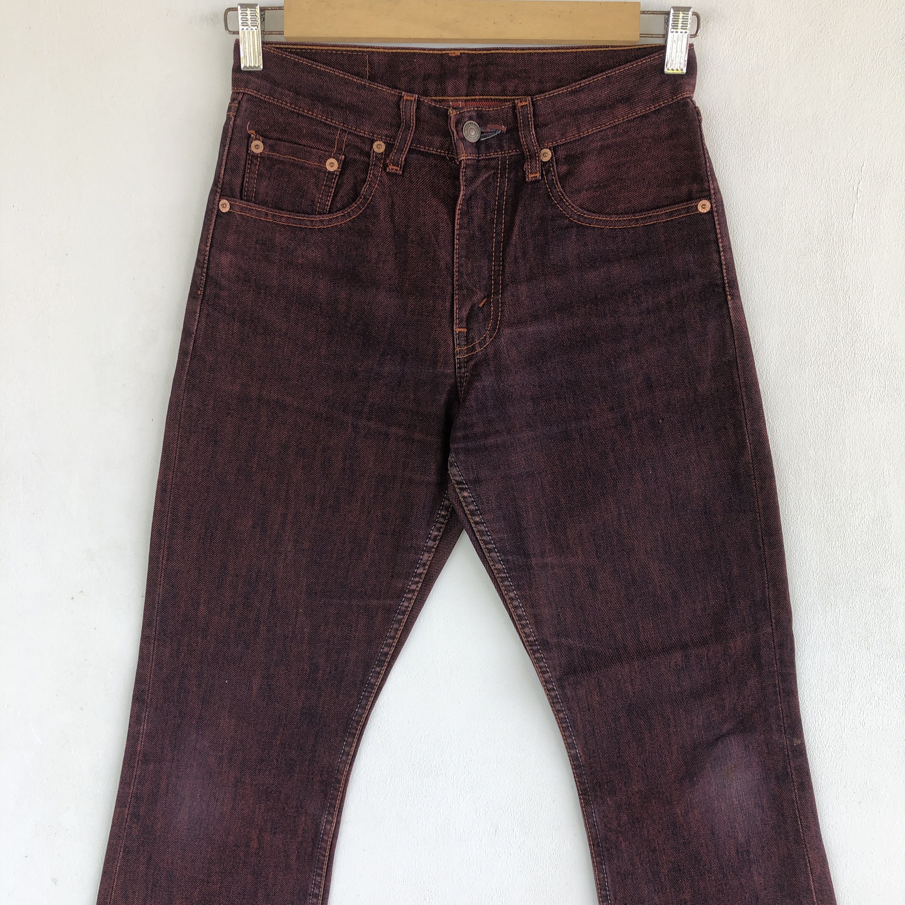 Levi's Vintage Levi's Jeans Purple Flare Levis 550 Denim Pants Size 26" / US 2 / IT 38 - 3 Thumbnail