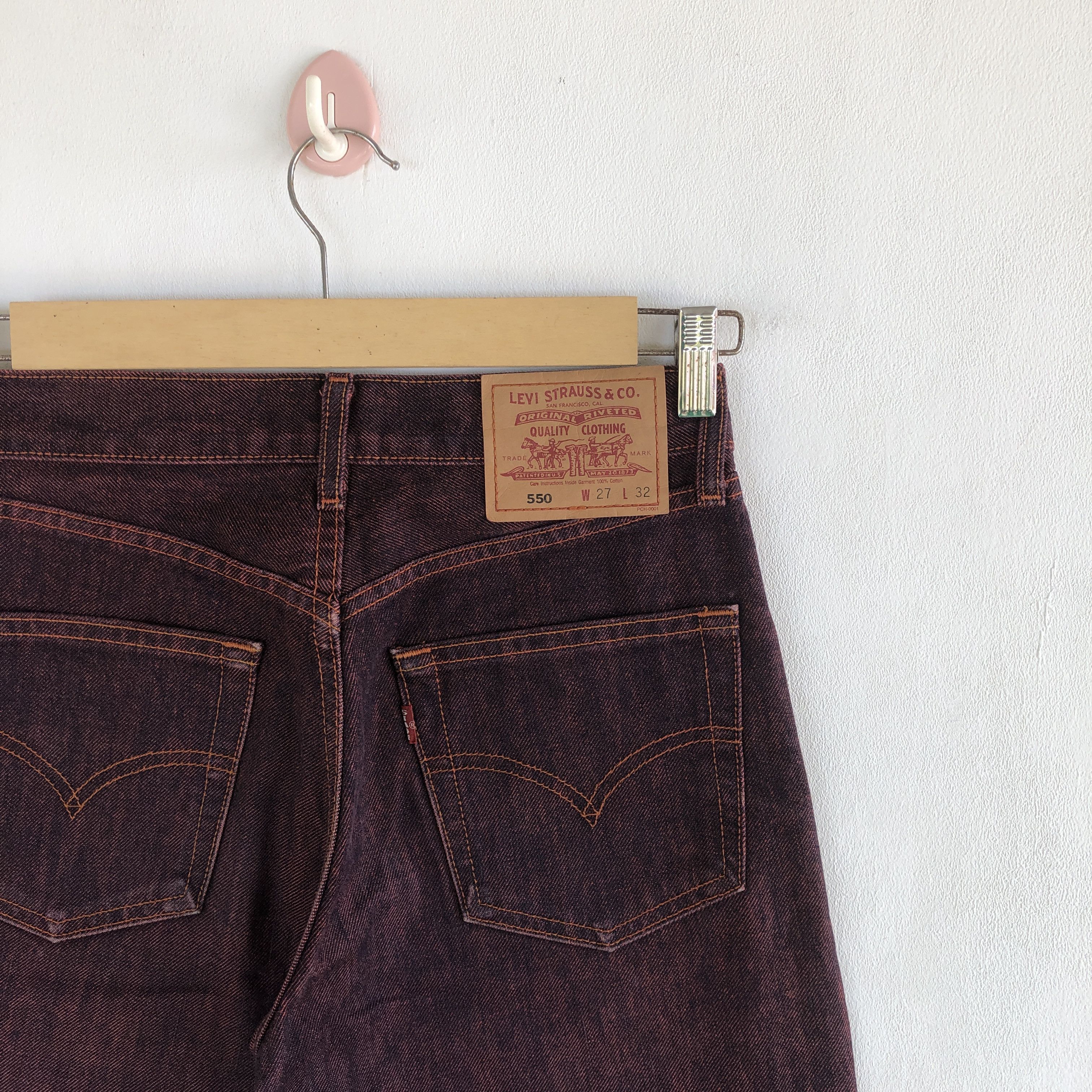 Levi's Vintage Levi's Jeans Purple Flare Levis 550 Denim Pants Size 26" / US 2 / IT 38 - 7 Thumbnail