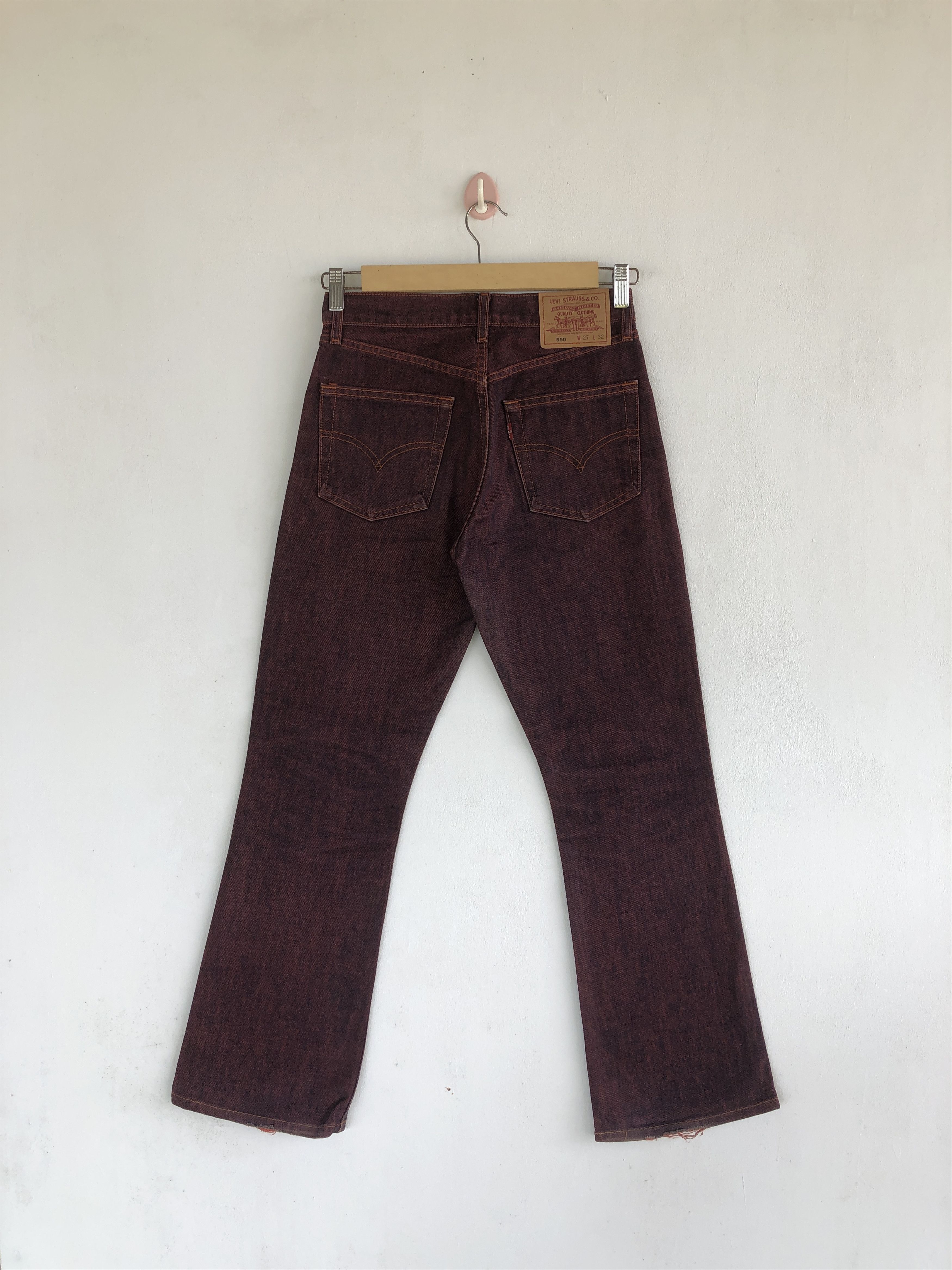 Levi's Vintage Levi's Jeans Purple Flare Levis 550 Denim Pants Size 26" / US 2 / IT 38 - 2 Thumbnail