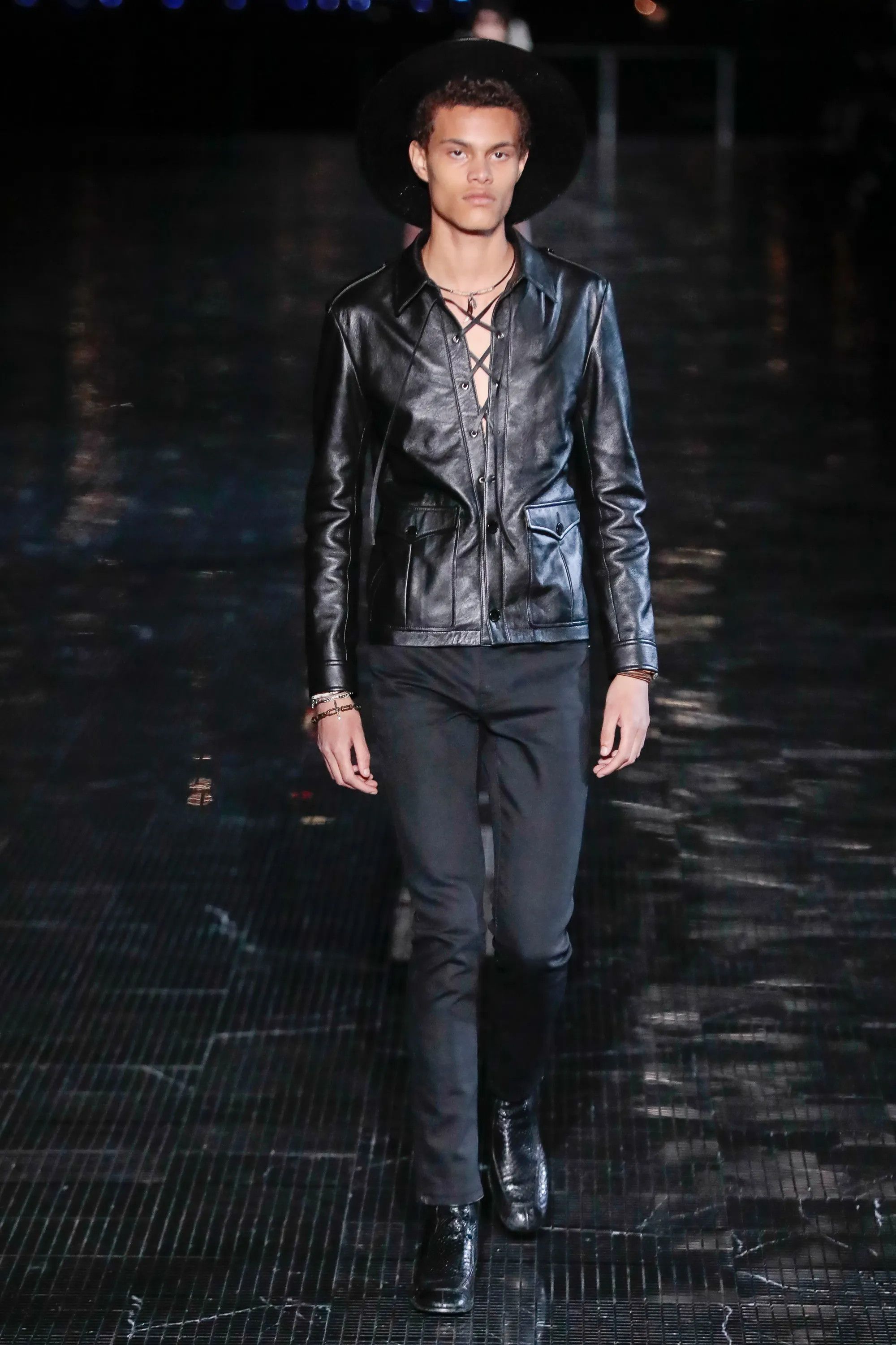 Saint Laurent Paris SS19 Saint Laurent Runway Lamb Leather Jacket Size US M / EU 48-50 / 2 - 1 Thumbnail
