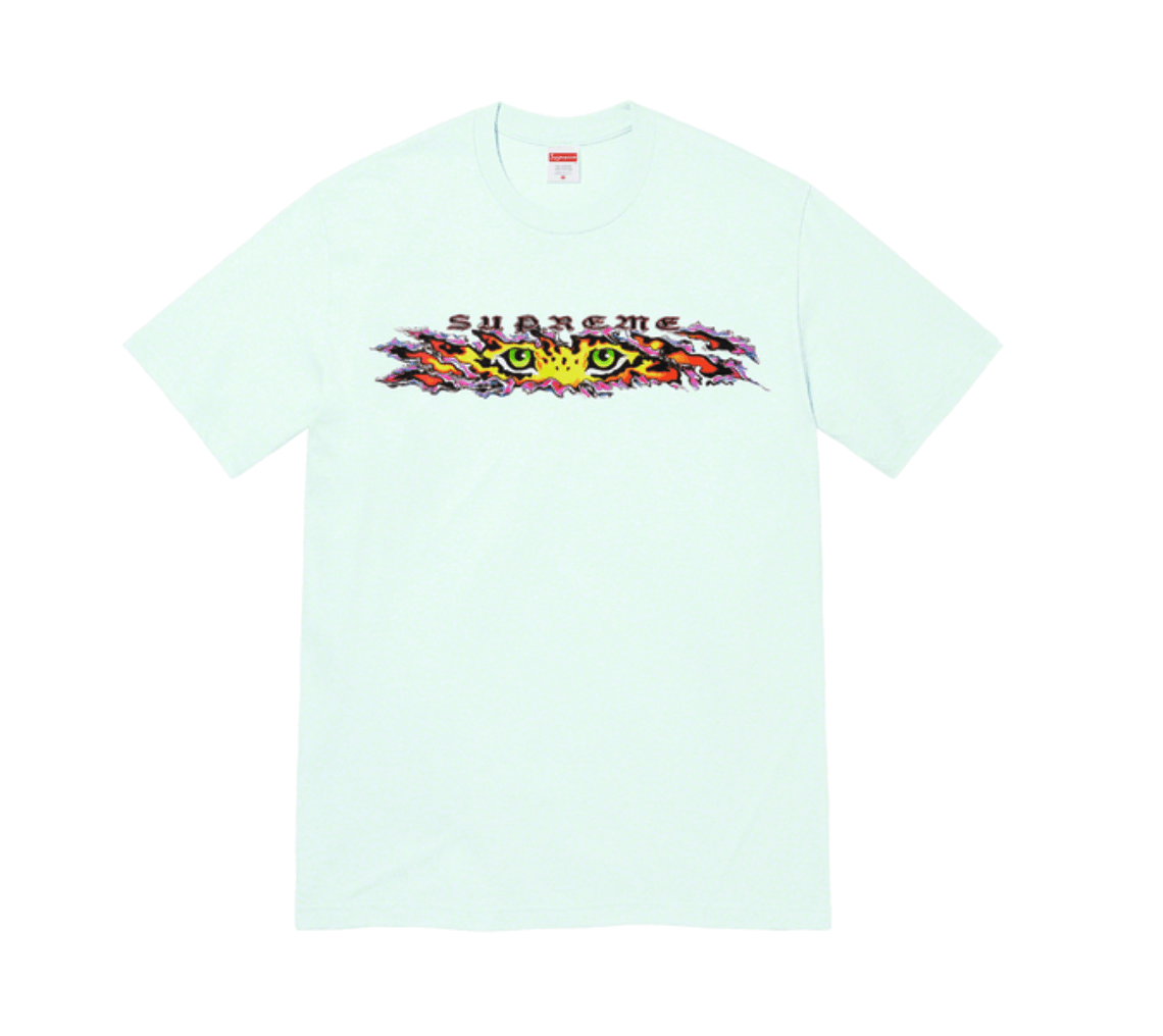 image of Supreme Eyes Tee Pale Blue • Xl, Men's