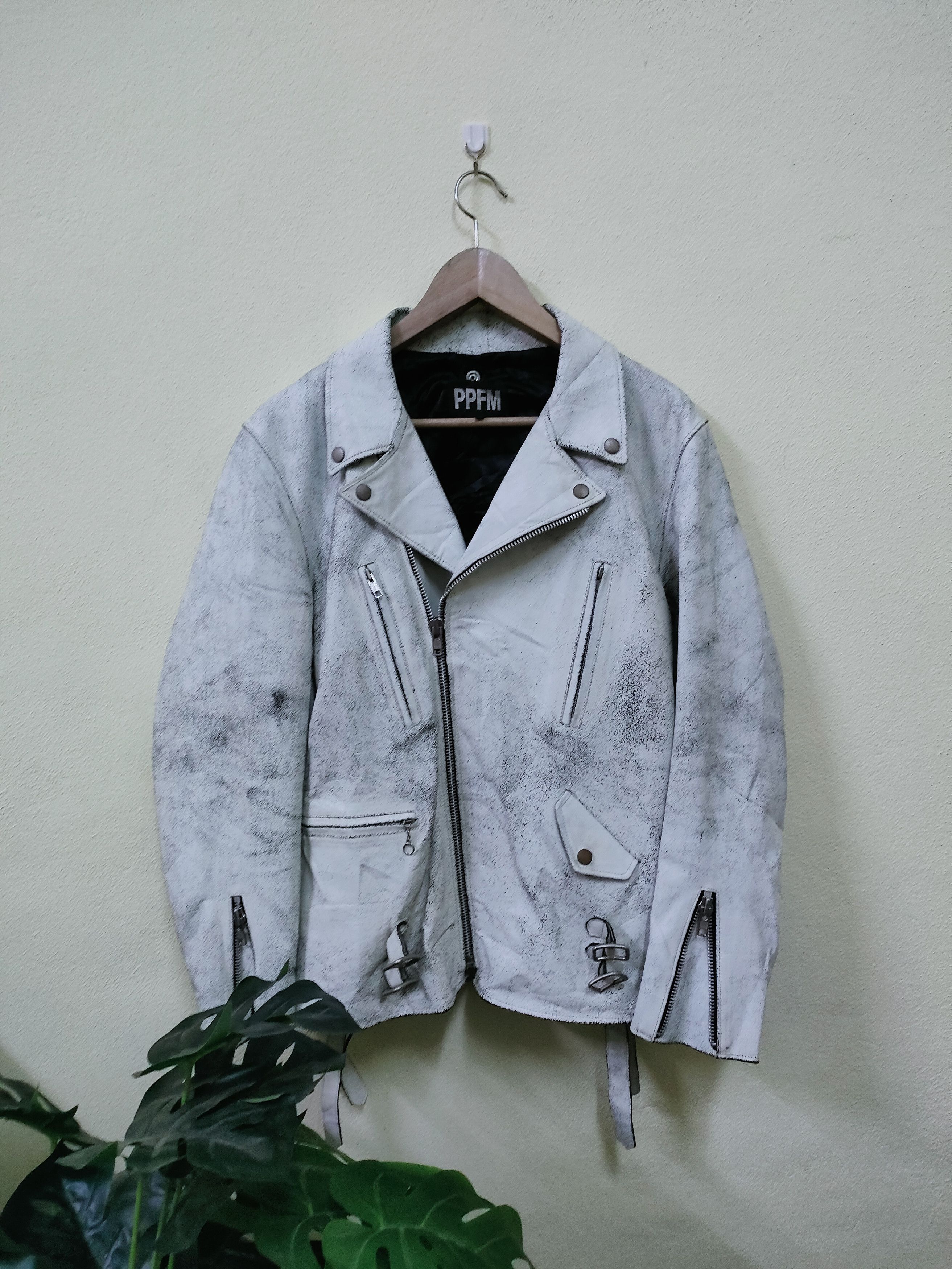 PPFM × The Smiths 🔥 Steals 🔥 PPFM Double Collar Biker Leather Jacket Size US M / EU 48-50 / 2 - 1 Thumbnail