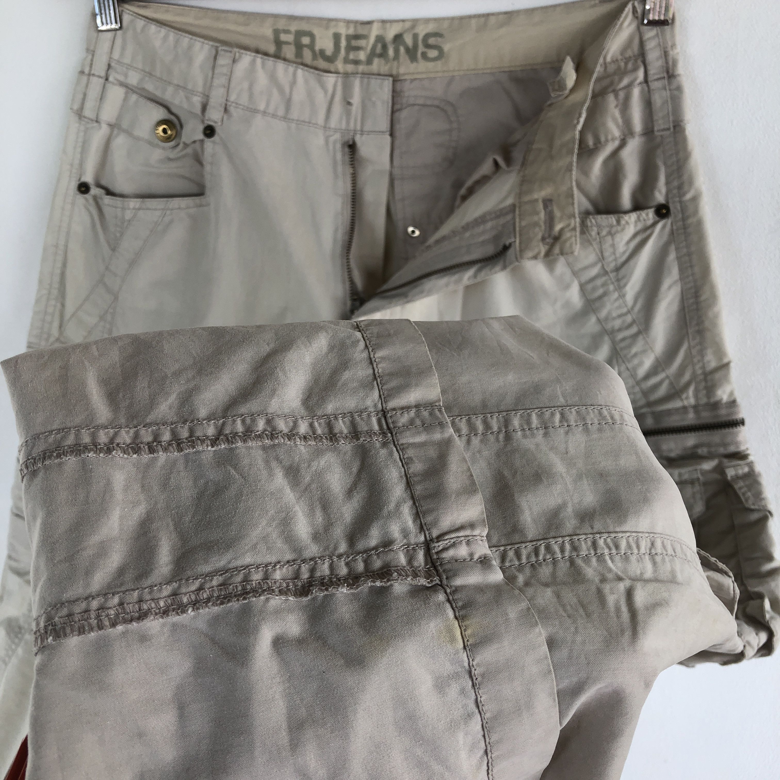 Japanese Brand × Vintage FRJ Jeans Cargo Pants Multi Pocket Gas Mask Cargo Trousers Size US 30 / EU 46 - 10 Thumbnail