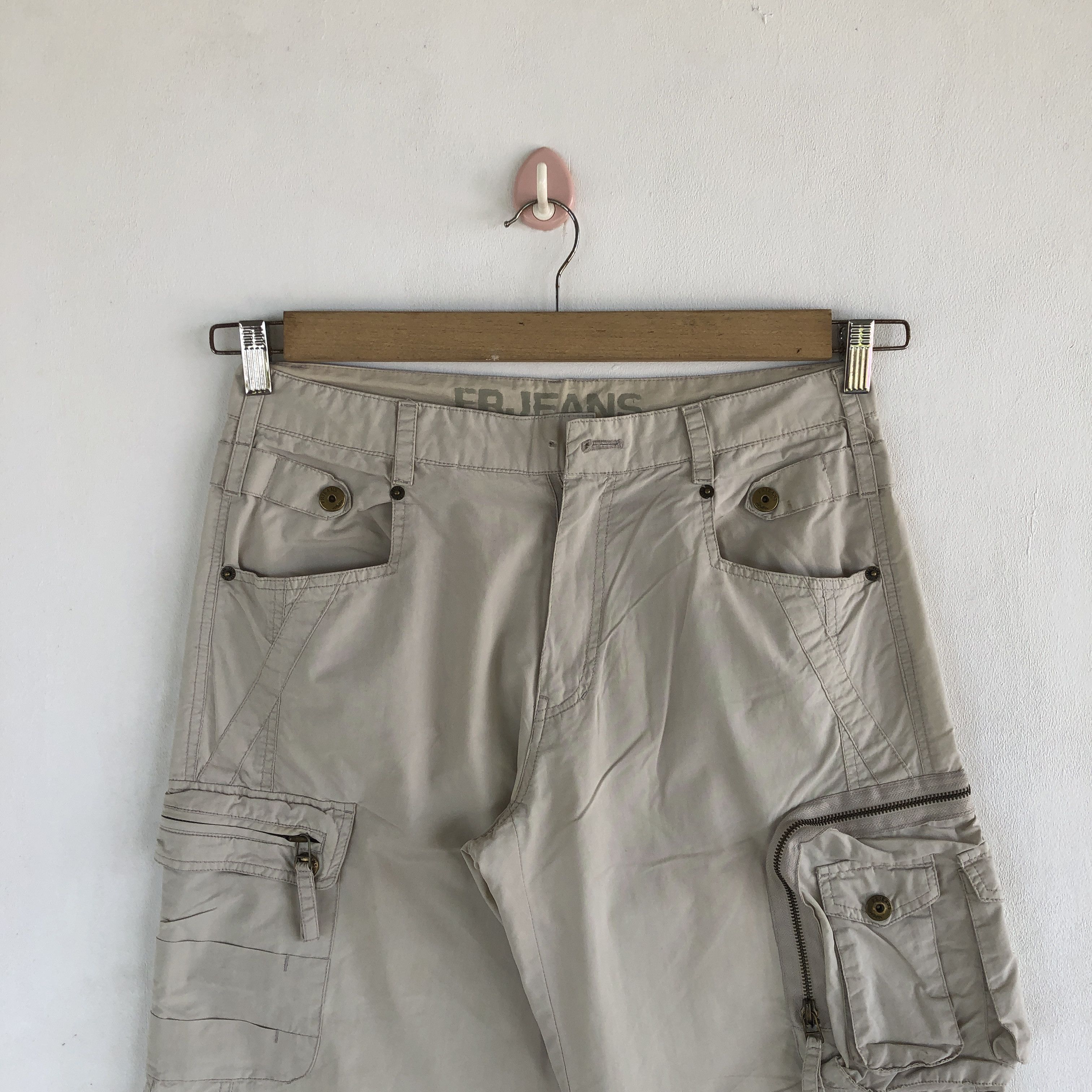 Japanese Brand × Vintage FRJ Jeans Cargo Pants Multi Pocket Gas Mask Cargo Trousers Size US 30 / EU 46 - 3 Thumbnail
