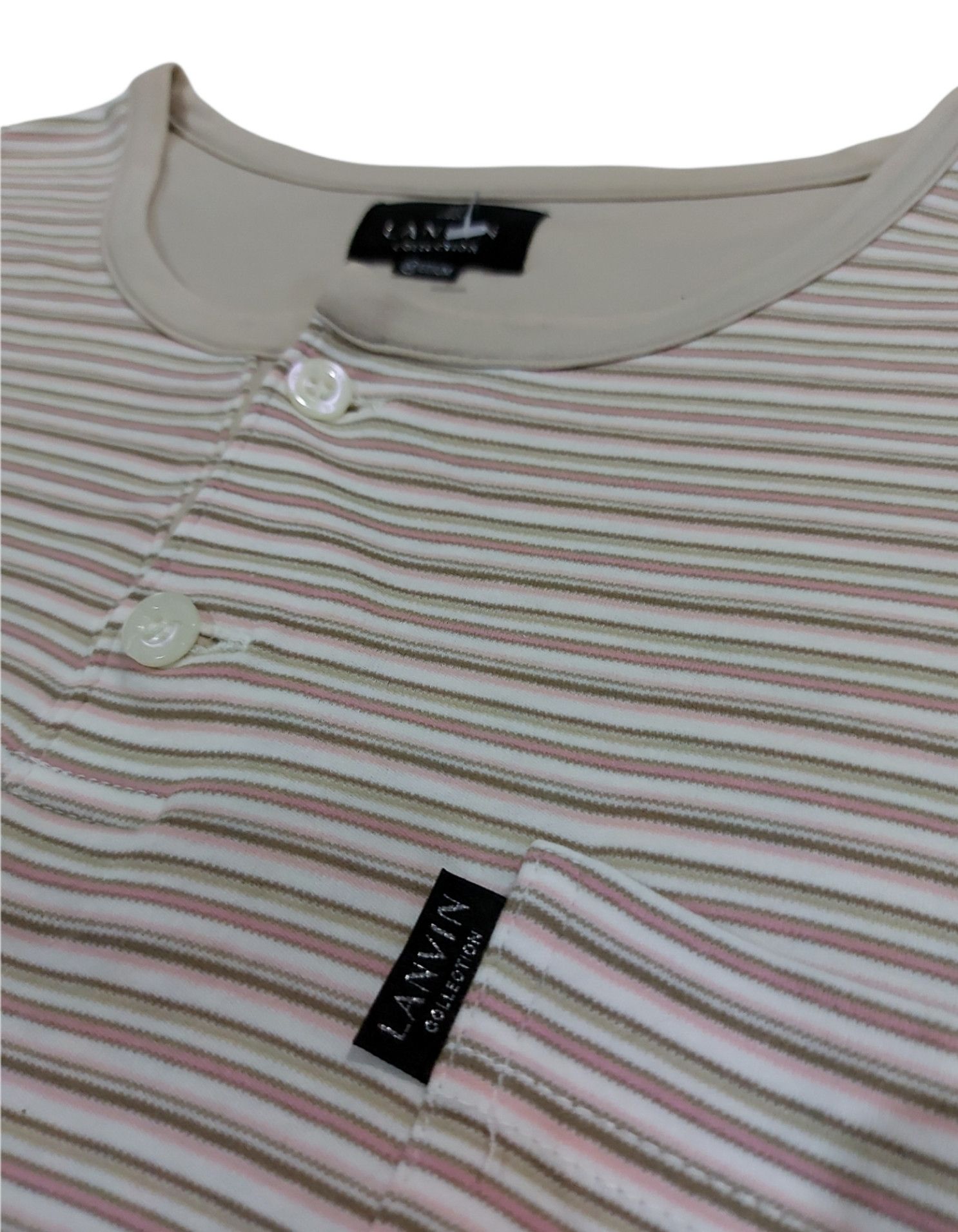 Lanvin RARE! LANVIN PARIS DESIGNER STRIPED POCKET HENLEY Size US M / EU 48-50 / 2 - 5 Thumbnail