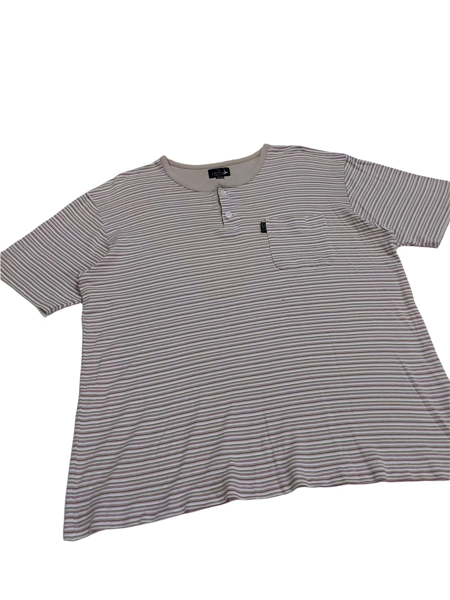 Lanvin RARE! LANVIN PARIS DESIGNER STRIPED POCKET HENLEY Size US M / EU 48-50 / 2 - 4 Thumbnail
