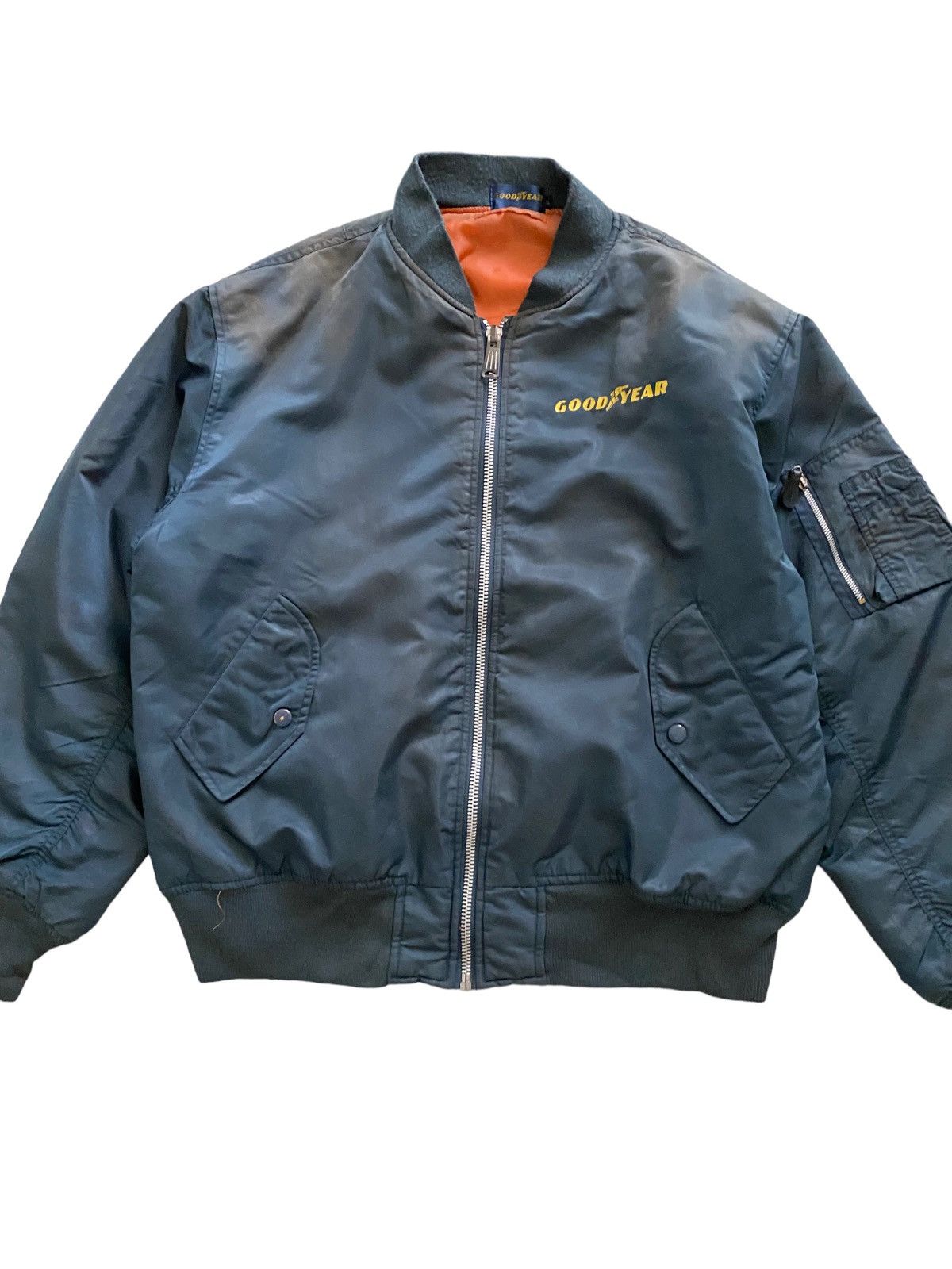 Japanese Brand × Vintage vintage Good Year Ma-1 bomber jacket faded Colour vintage Size US L / EU 52-54 / 3 - 8 Thumbnail