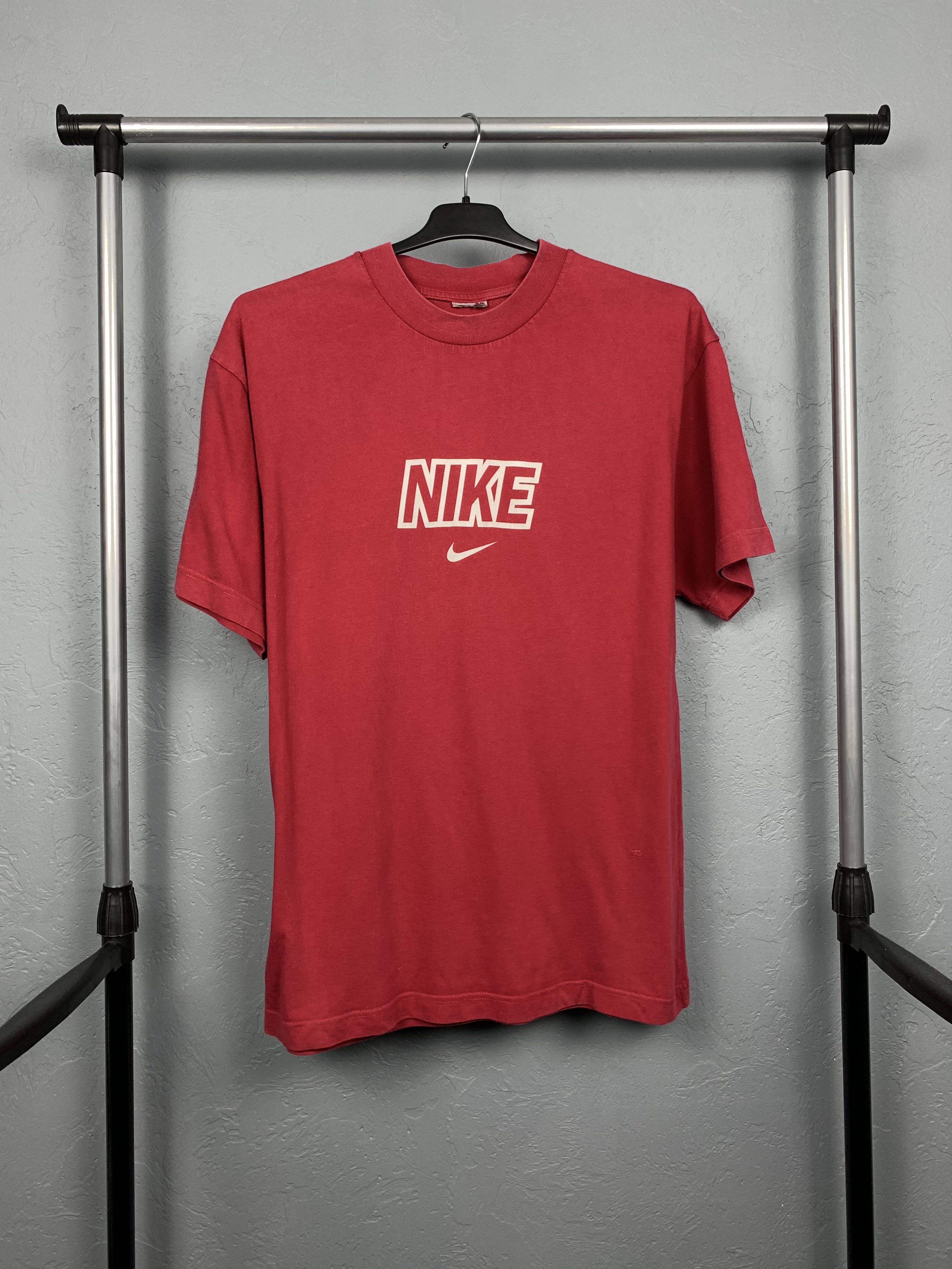 Nike × Vintage 90s Vintage Nike Mens T-Shirt Tee Size US M / EU 48-50 / 2 - 1 Thumbnail