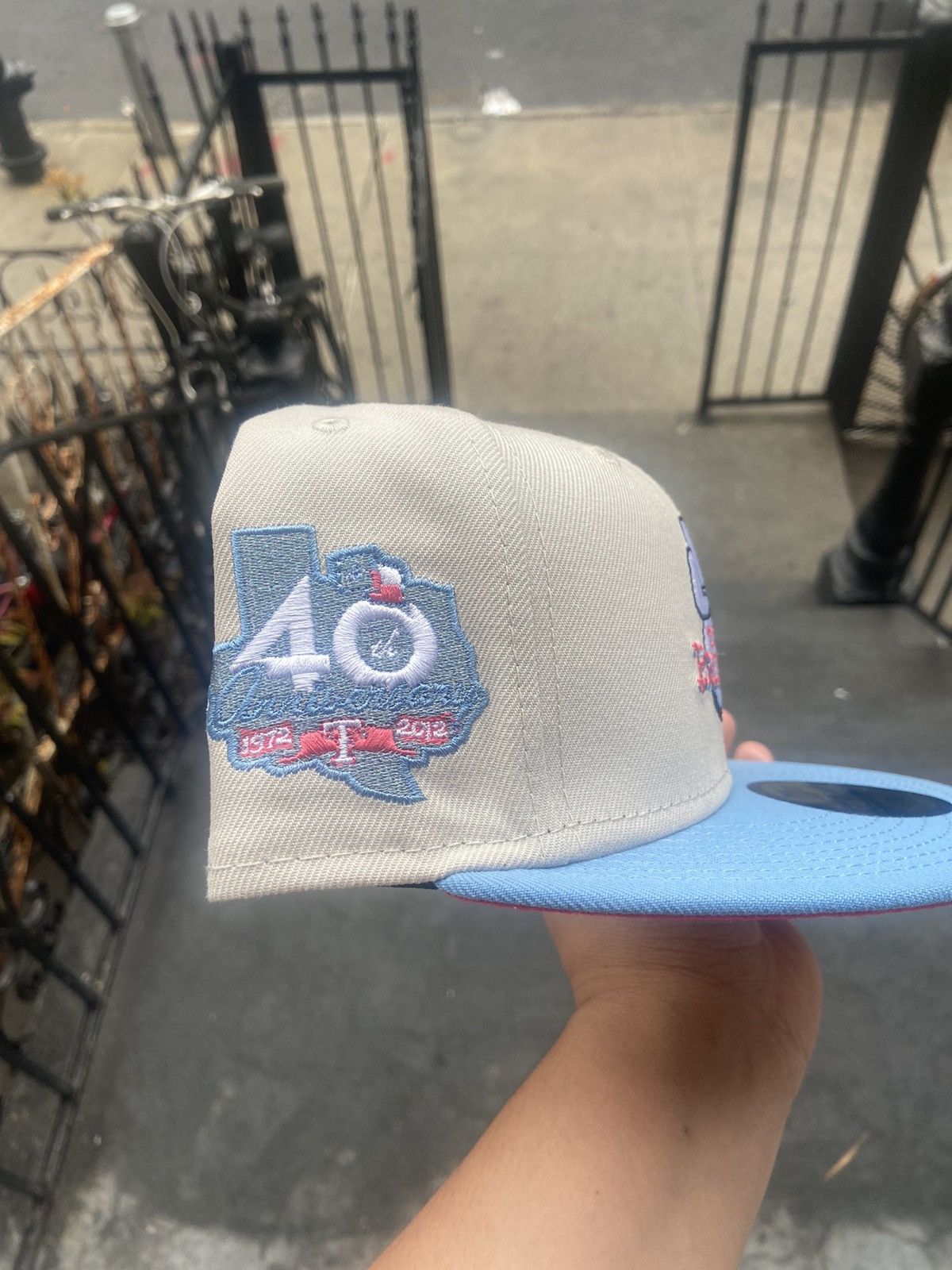 Hat Club × MLB × New Era 7 1/2 Texas Rangers 2 Tone Iced Lava New Era Fitted Size ONE SIZE - 2 Thumbnail