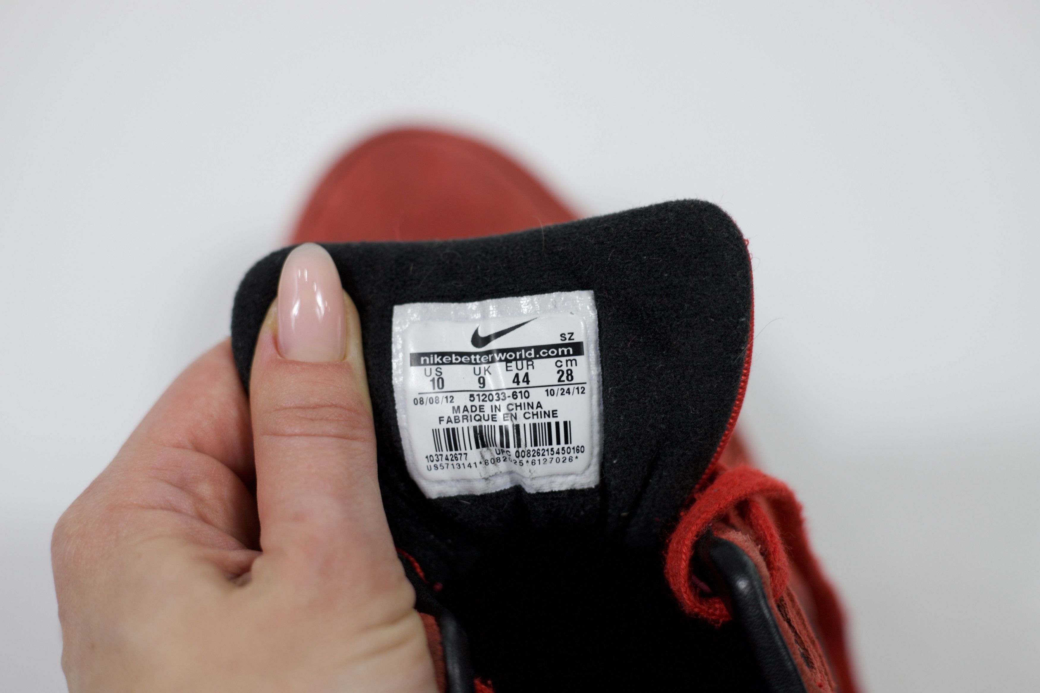 Nike 2012 Nike Air Max 1 Premium "Pimento" Size US 10 / EU 43 - 13 Thumbnail