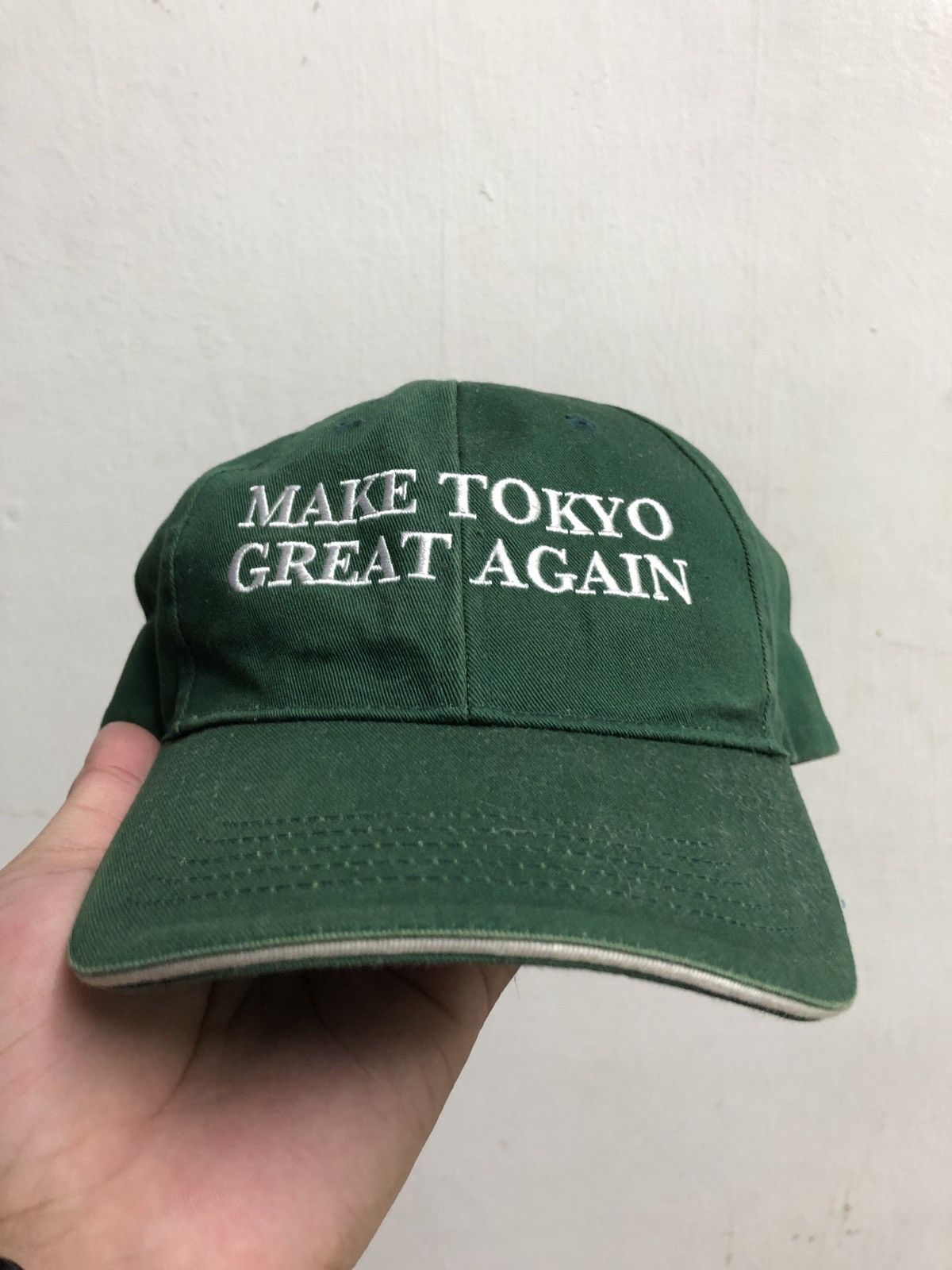 image of Dad Hat x Hat Dopemake Tokyo Great Again Cap Hat in Green, Men's