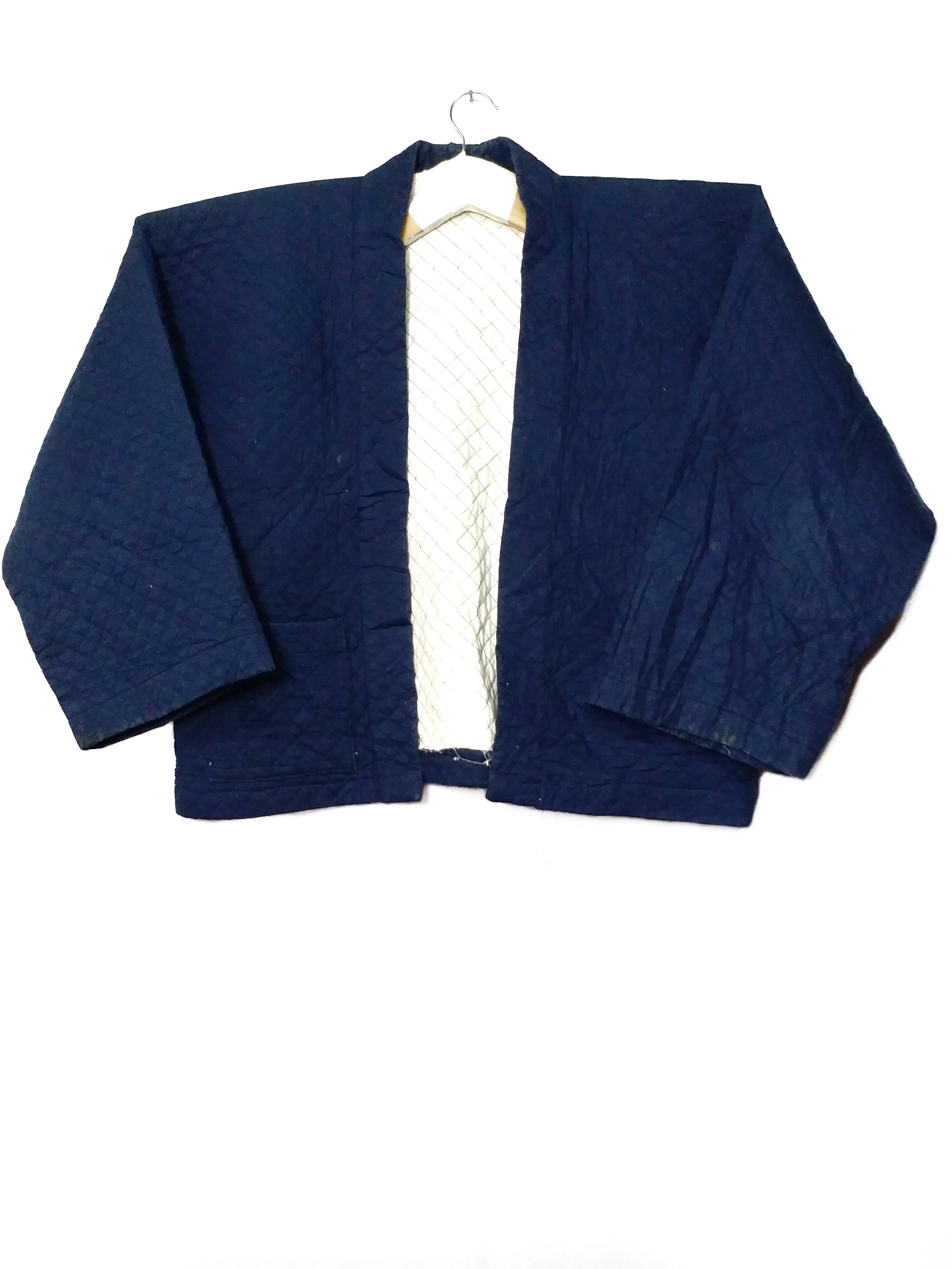Indigo × Japanese Brand 💥 SASHIKO BORO Kimono Japan Indigo Quilted Japan Tradition Size US M / EU 48-50 / 2 - 1 Thumbnail