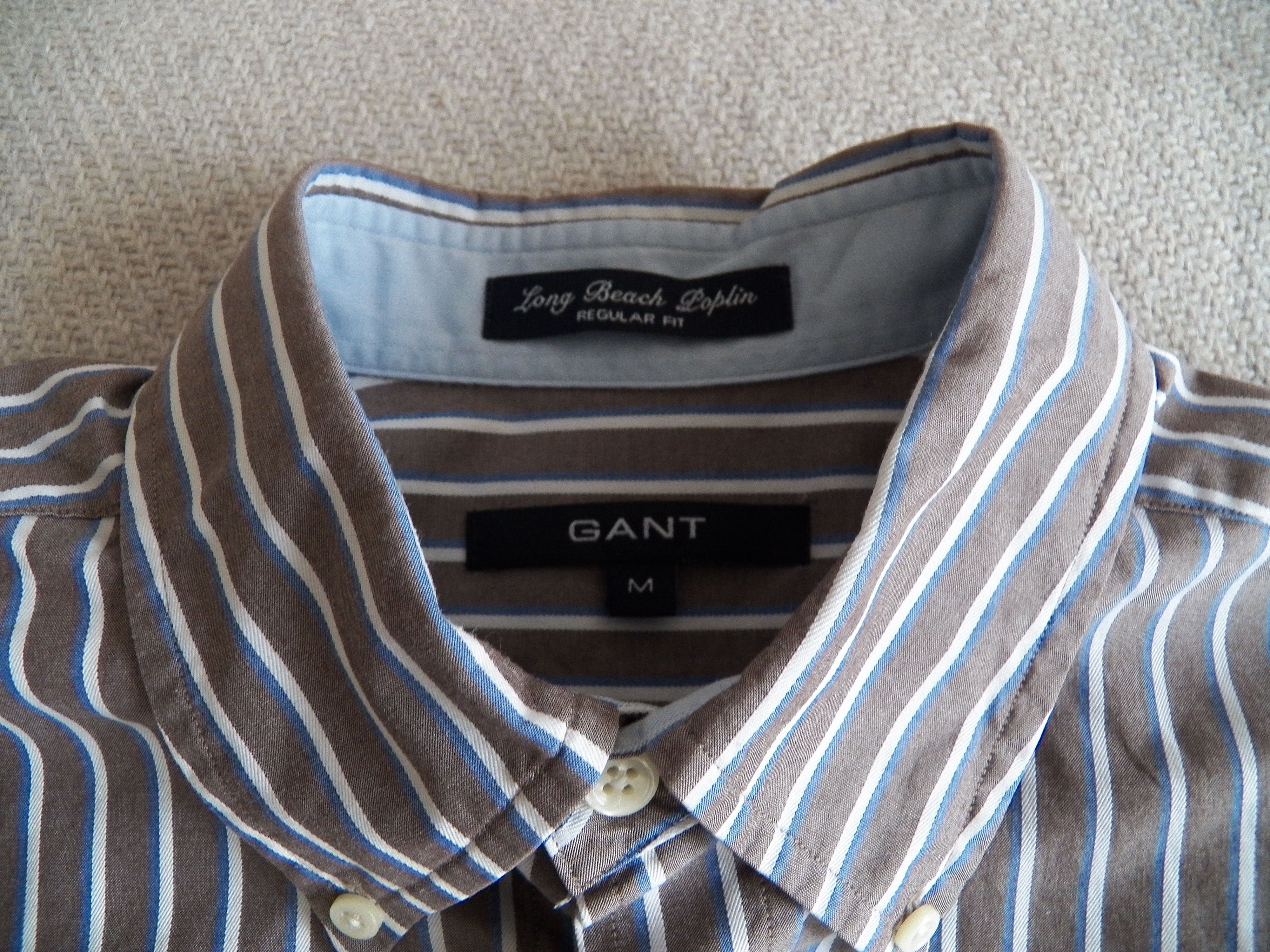 Gant GANT Long Beach Poplin SHIRT Regular Fit brown stripe cotton Size US M / EU 48-50 / 2 - 5 Thumbnail