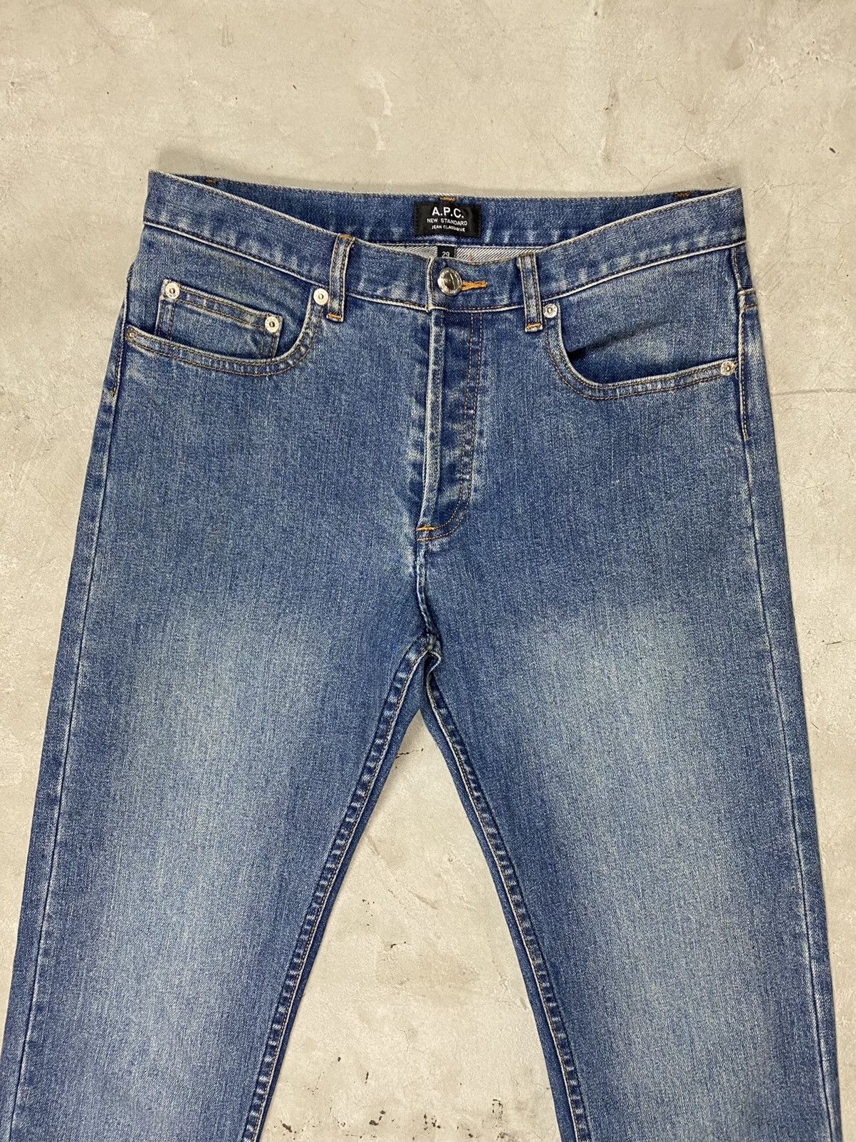 A.P.C. A.P.C. Dark Wash W/ Raw Hems Denims Size US 30 / EU 46 - 3 Thumbnail