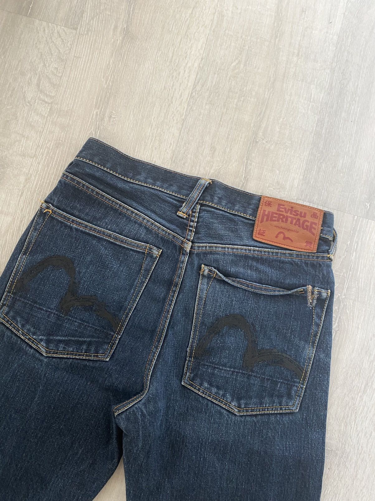 Evisu Evisu Japan vintage selvedge navy jeans black seagulls Size US 28 / EU 44 - 2 Thumbnail