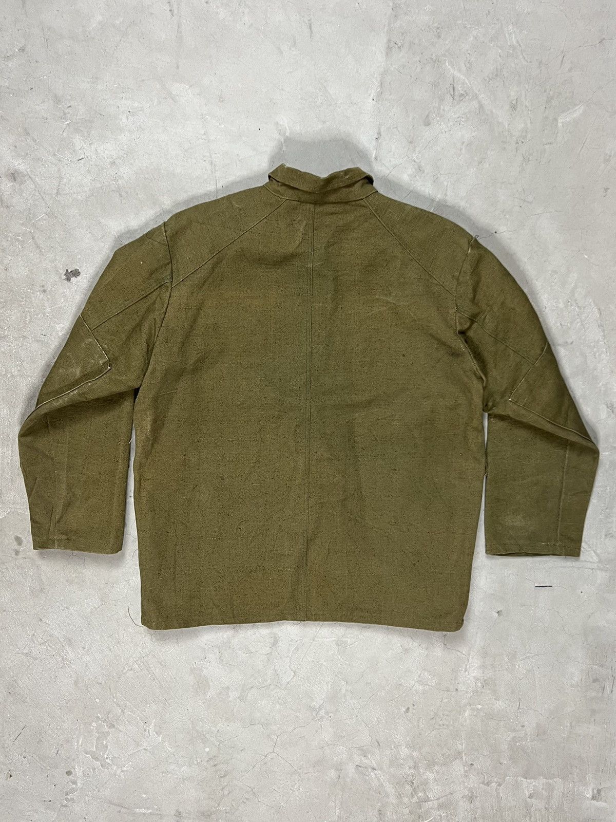Vintage Vintage Jute Canvas Heavy & Rigid European Military Jacket ...