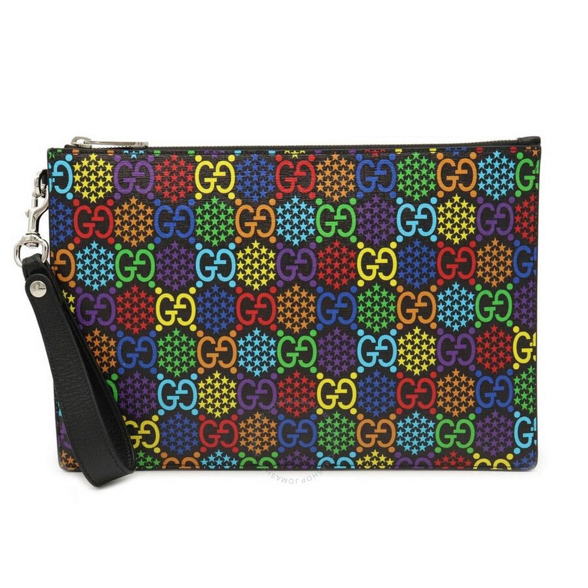 Gucci GUCCI GG black monogram pscyhedelic wristlet pouch bag Size ONE SIZE - 1 Thumbnail