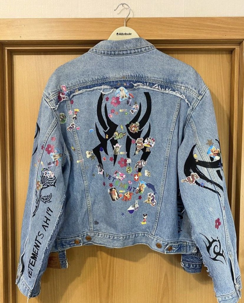 Vetements Tribal Sticker Lil Uzi Vert Denim Jacket Size US S / EU 44-46 / 1 - 4 Thumbnail